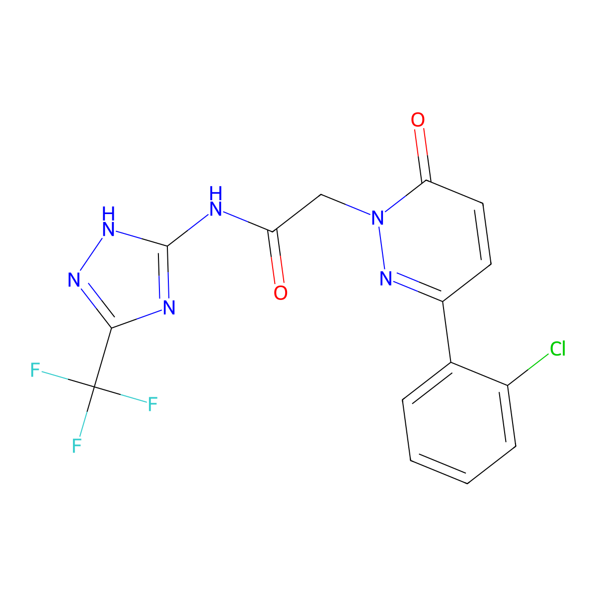 C15H10ClF3N6O2 molecular structure, CAS 1435907-39-3