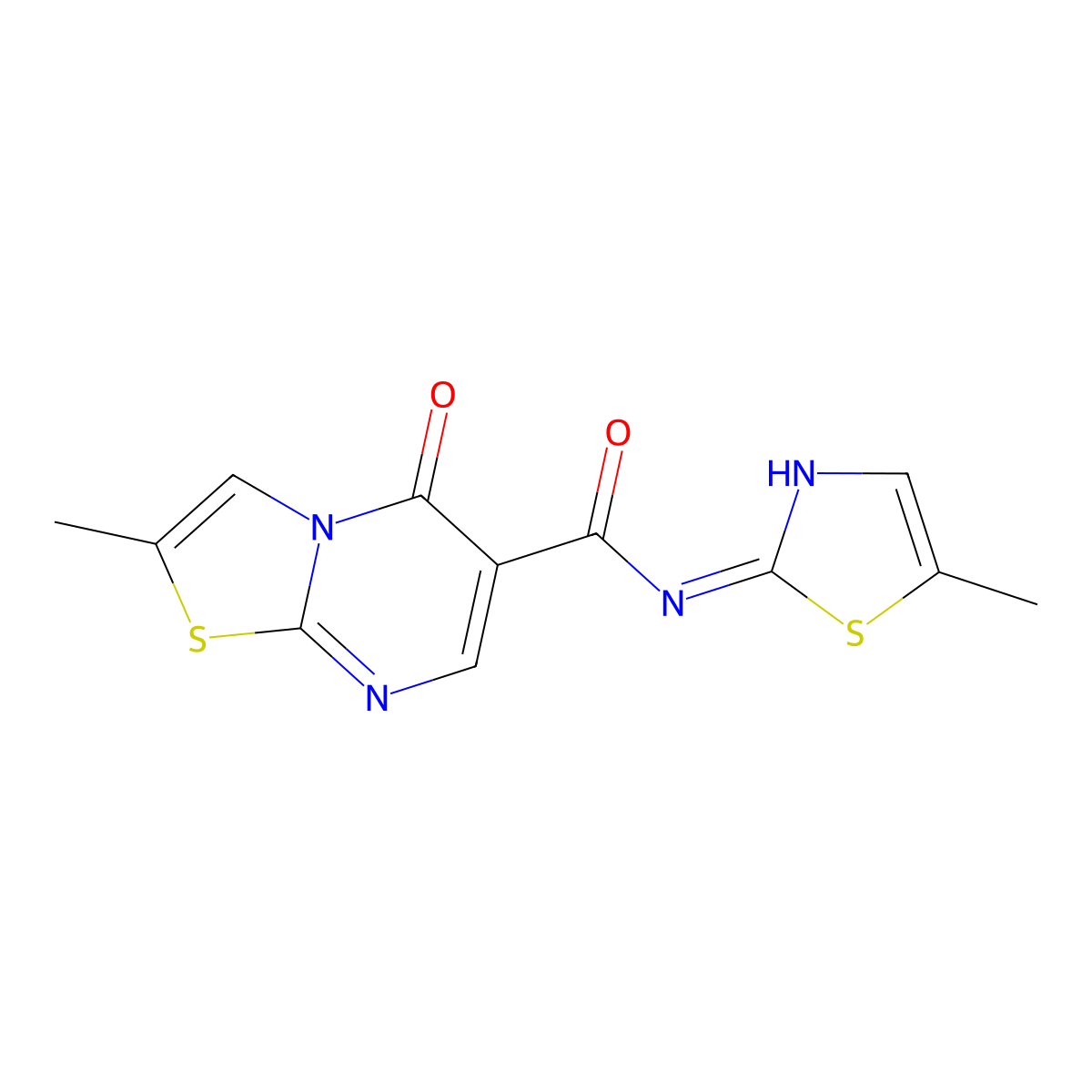 2-methyl-N-(5-methylthiazol-2-yl)-5-oxo-5H-thiazolo[3,2-a]pyrimidine-6-carboxamide molecular structure, CAS 1435907-82-6