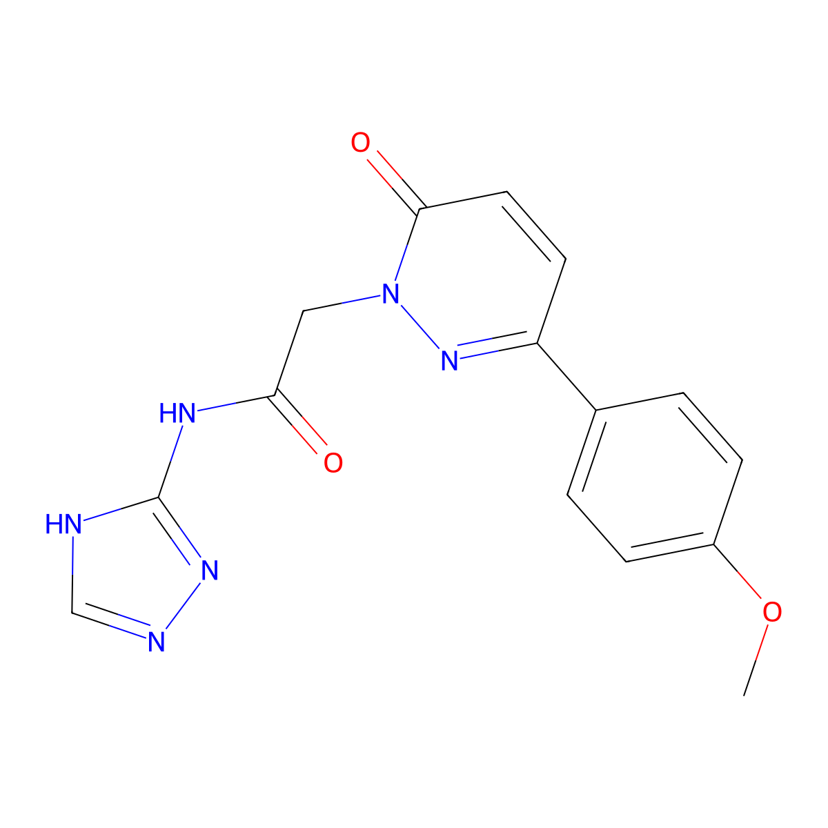 2-[3-(4-methoxyphenyl)-6-oxopyridazin-1(6H)-yl]-N-(4H-1,2,4-triazol-3-yl)acetamide molecular structure, CAS 1435908-09-0