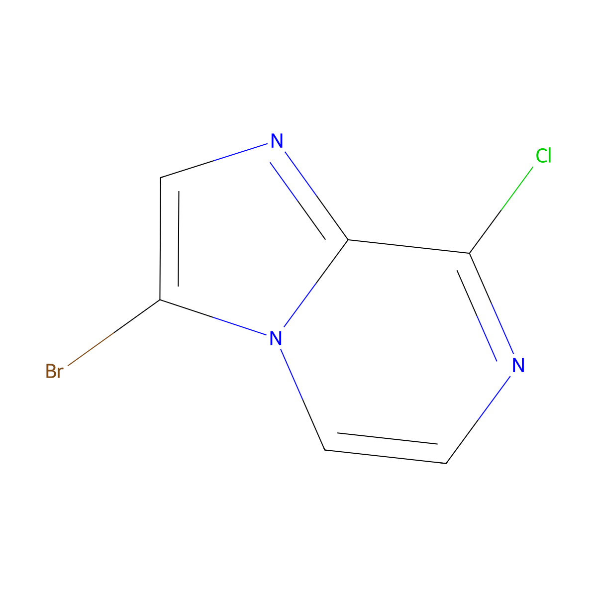3-Bromo-8-chloroimidazo[1,2-a]pyrazine molecular structure, CAS 143591-61-1