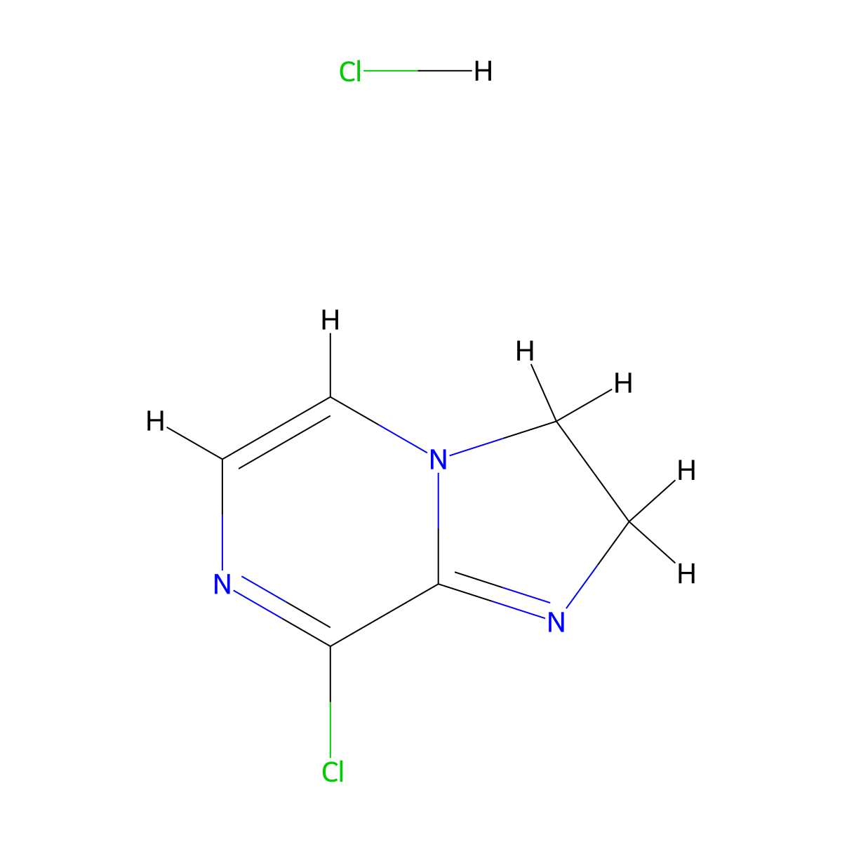 8-Chloro-2,3-dihydroimidazo[1,2-a]pyrazine hydrochloride molecular structure, CAS 143592-06-7