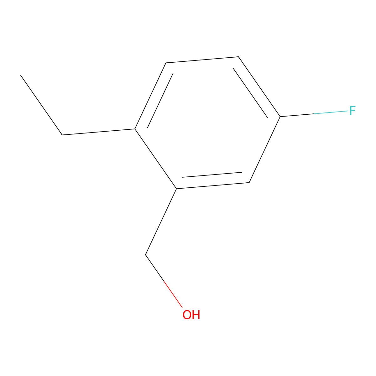 (2-Ethyl-5-fluorophenyl)methanol molecular structure, CAS 1435930-69-0
