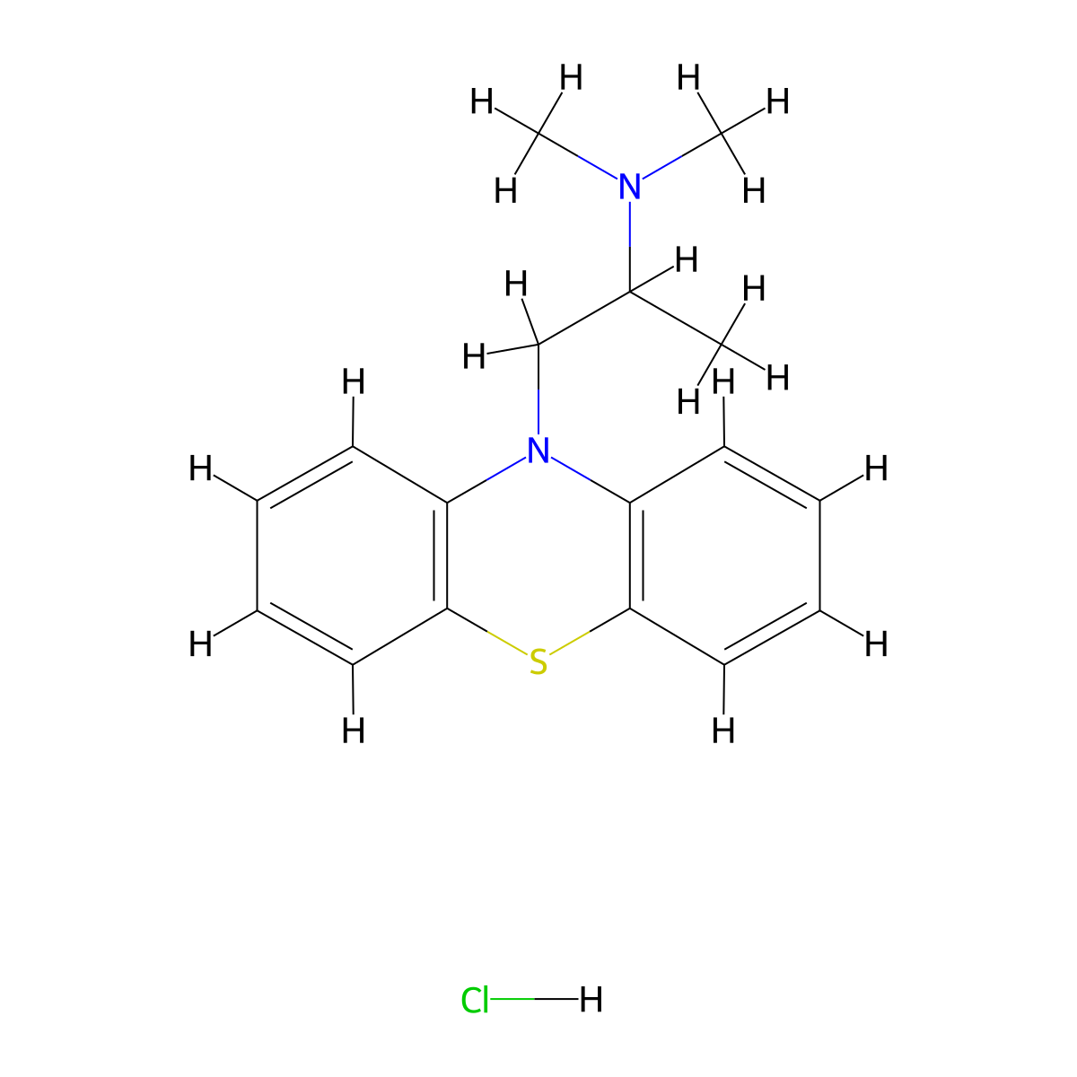 Promethazine Hydrochloride molecular structure, CAS 1435933-86-0