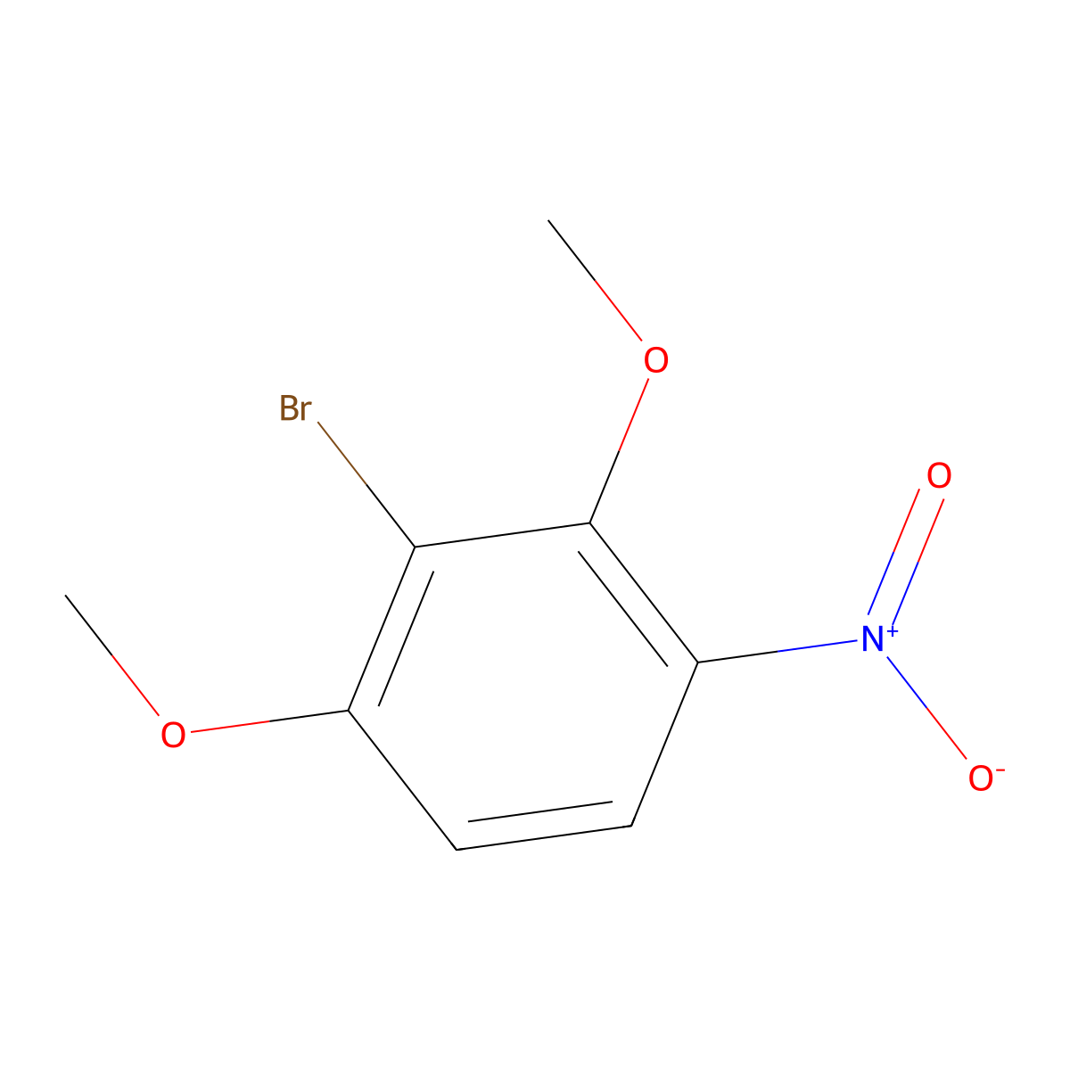 2-Bromo-1,3-dimethoxy-4-nitrobenzene molecular structure, CAS 1435943-60-4