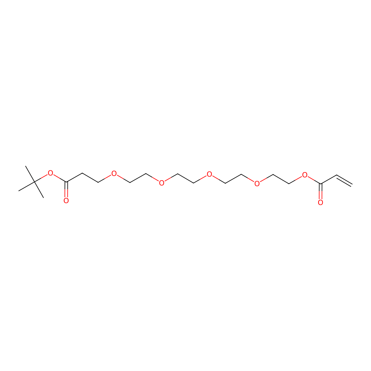 Acrylate-PEG5-t-butyl ester molecular structure, CAS 1435943-66-0