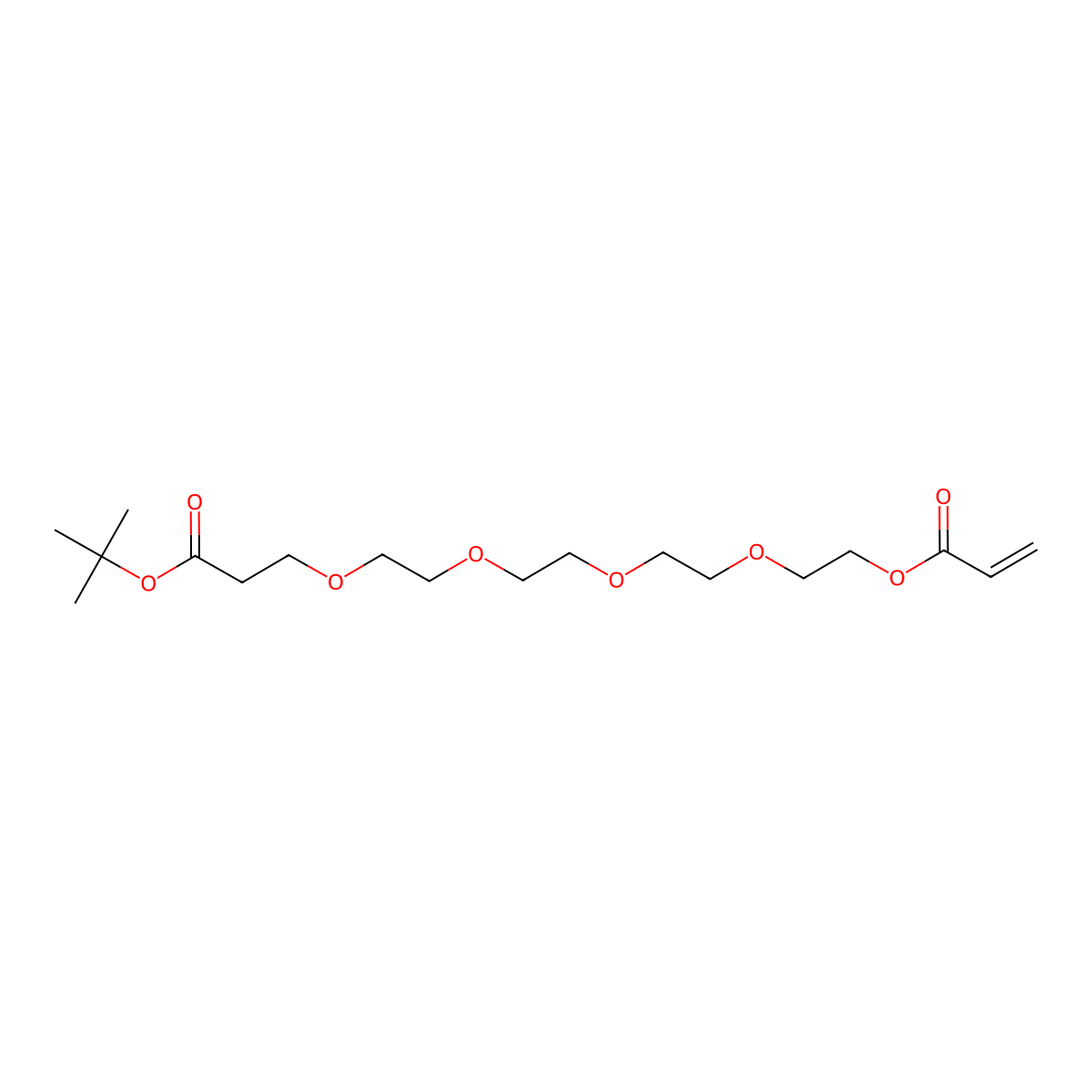 Acrylate-PEG5-t-butyl ester molecular structure, CAS 1435943-66-0
