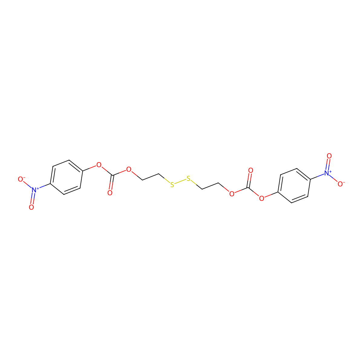 2-[(2-{[(4-Nitrophenoxy)carbonyl]oxy}ethyl)disulfanyl]ethyl 4-nitrophenyl carbonate molecular structure, CAS 1435972-52-3