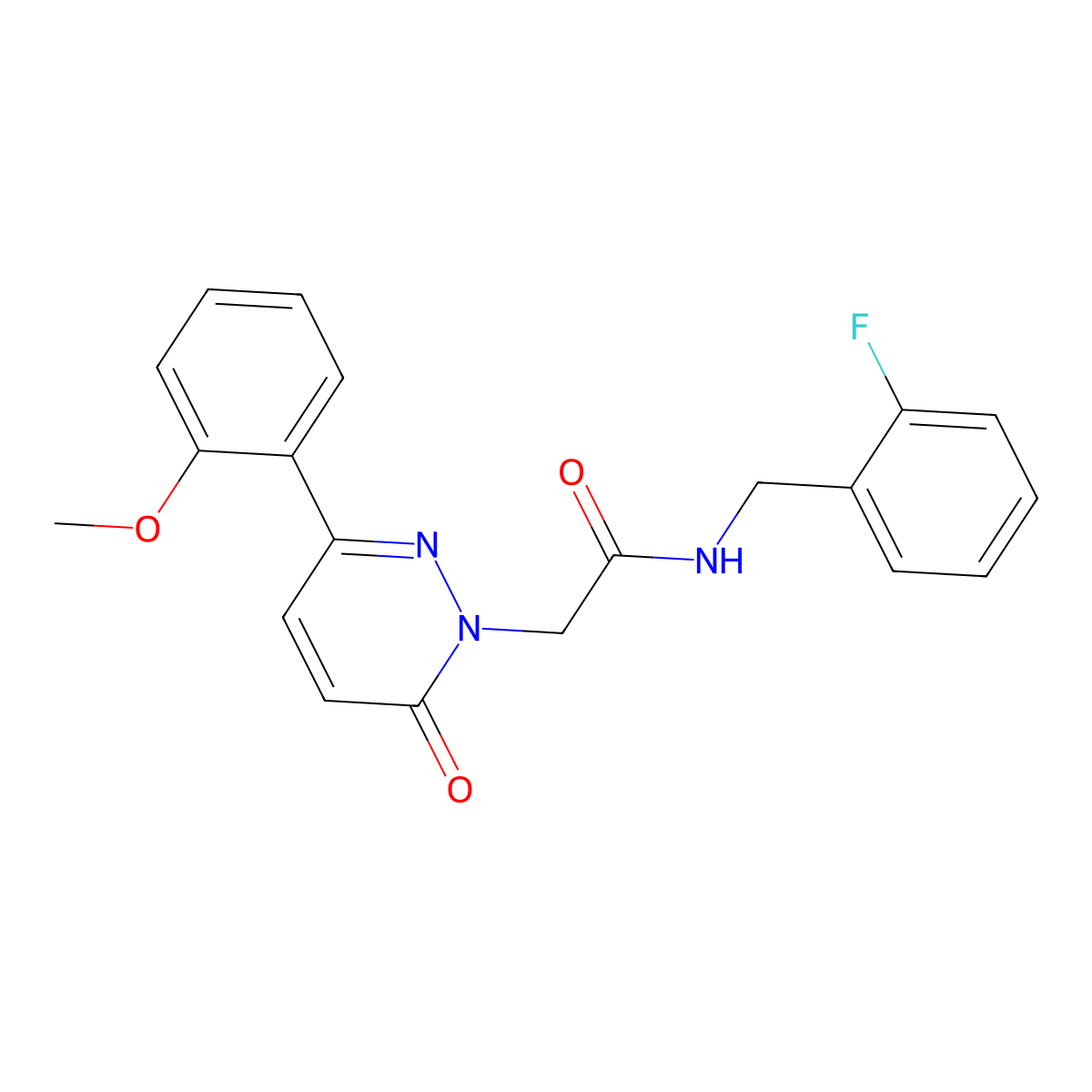 N-(2-fluorobenzyl)-2-(3-(2-methoxyphenyl)-6-oxopyridazin-1(6H)-yl)acetamide molecular structure, CAS 1435975-63-5