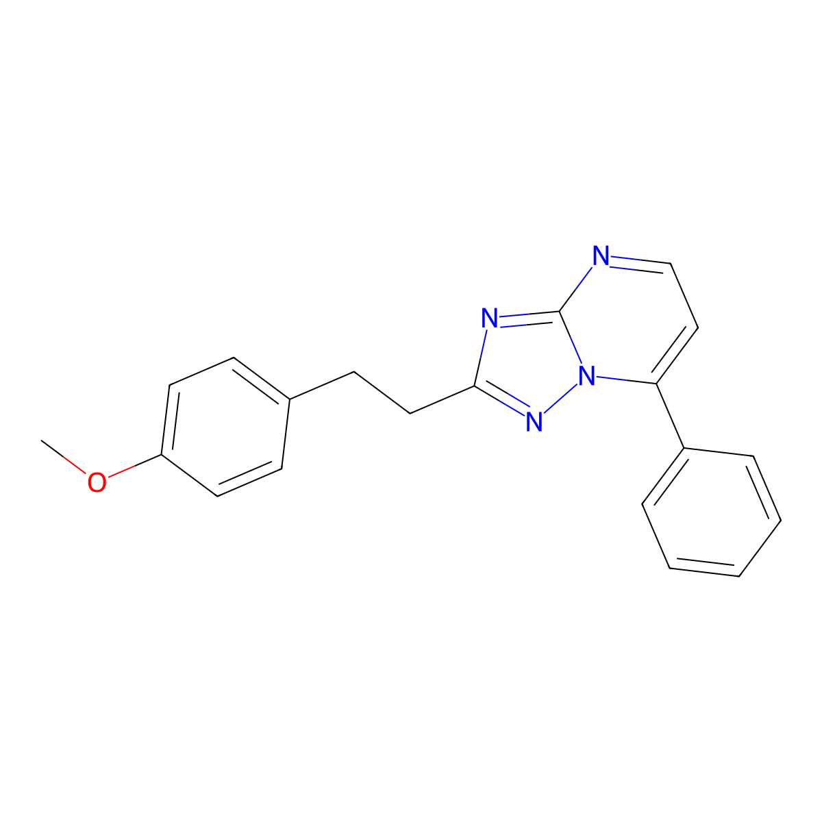 2-(4-Methoxyphenethyl)-7-phenyl[1,2,4]triazolo[1,5-a]pyrimidine molecular structure, CAS 1435976-83-2