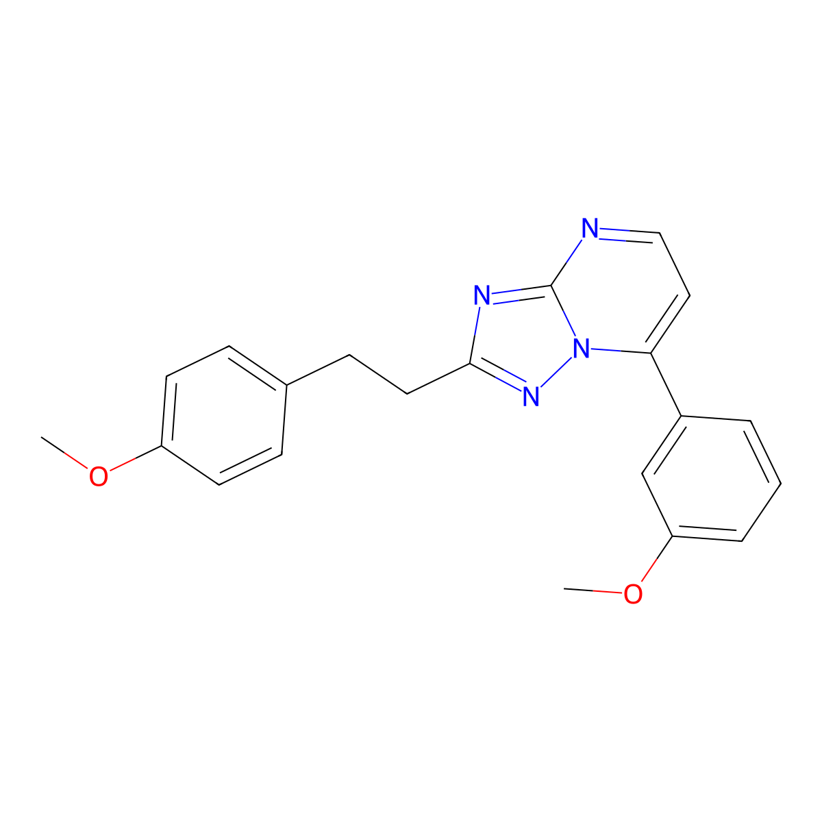 2-(4-Methoxyphenethyl)-7-(3-methoxyphenyl)[1,2,4]triazolo[1,5-a]pyrimidine molecular structure, CAS 1435977-02-8