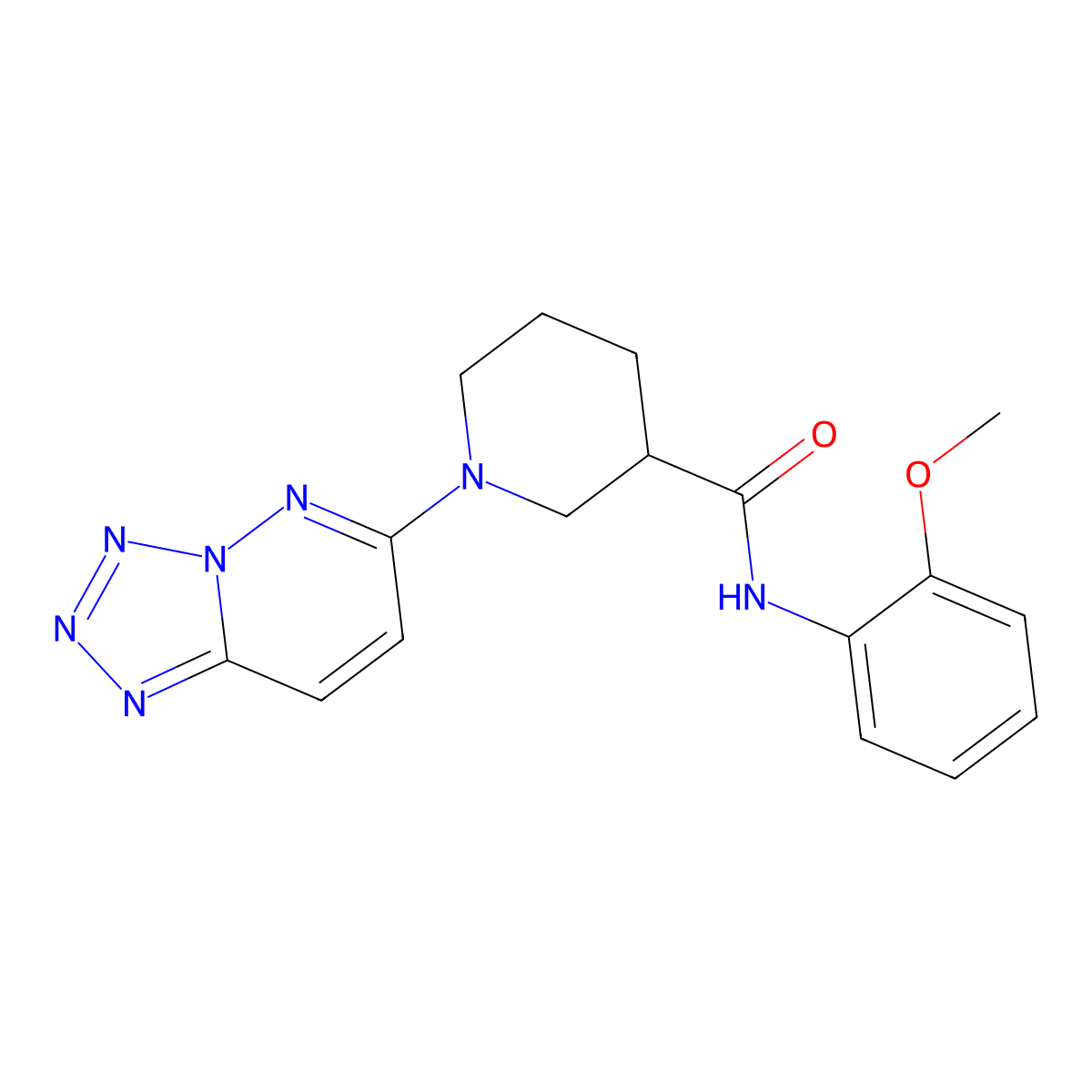 N-(2-methoxyphenyl)-1-(tetrazolo[1,5-b]pyridazin-6-yl)piperidine-3-carboxamide molecular structure, CAS 1435977-24-4