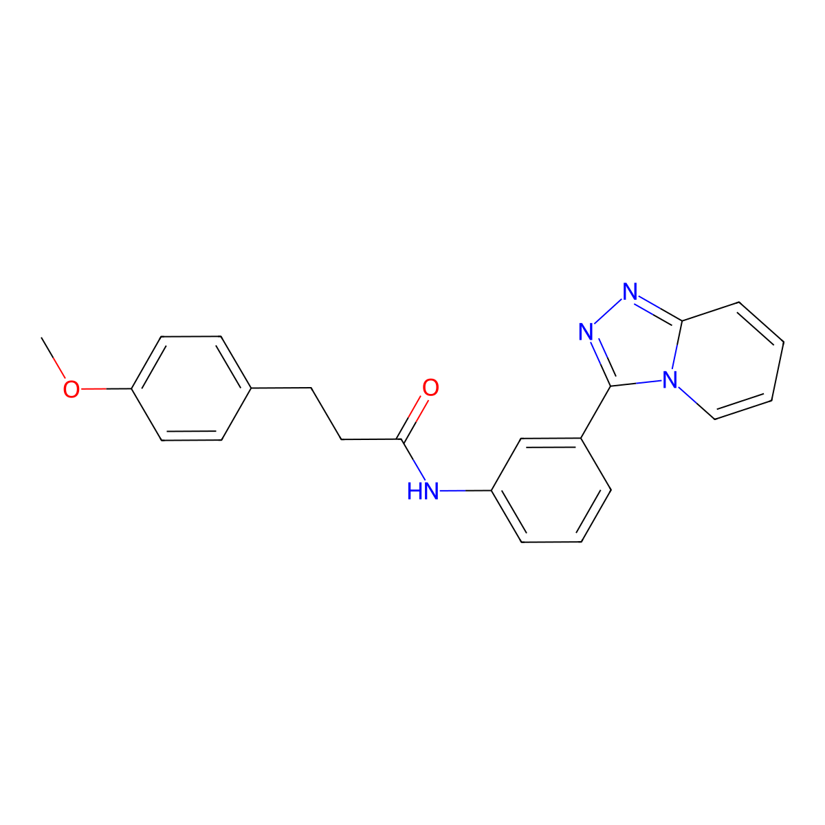 3-(4-methoxyphenyl)-N-[3-([1,2,4]triazolo[4,3-a]pyridin-3-yl)phenyl]propanamide molecular structure, CAS 1435977-53-9