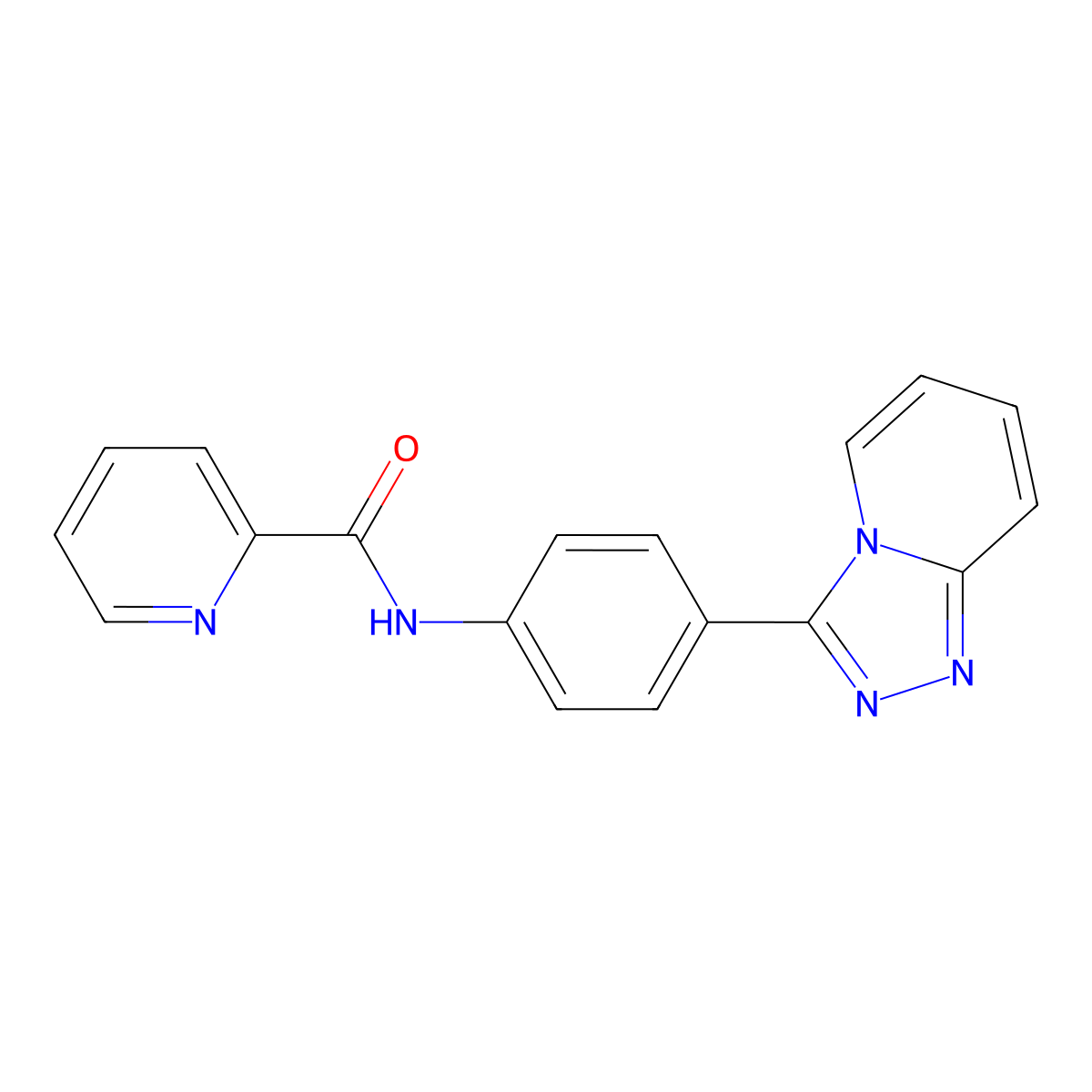N-(4-([1,2,4]triazolo[4,3-a]pyridin-3-yl)phenyl)picolinamide molecular structure, CAS 1435978-15-6