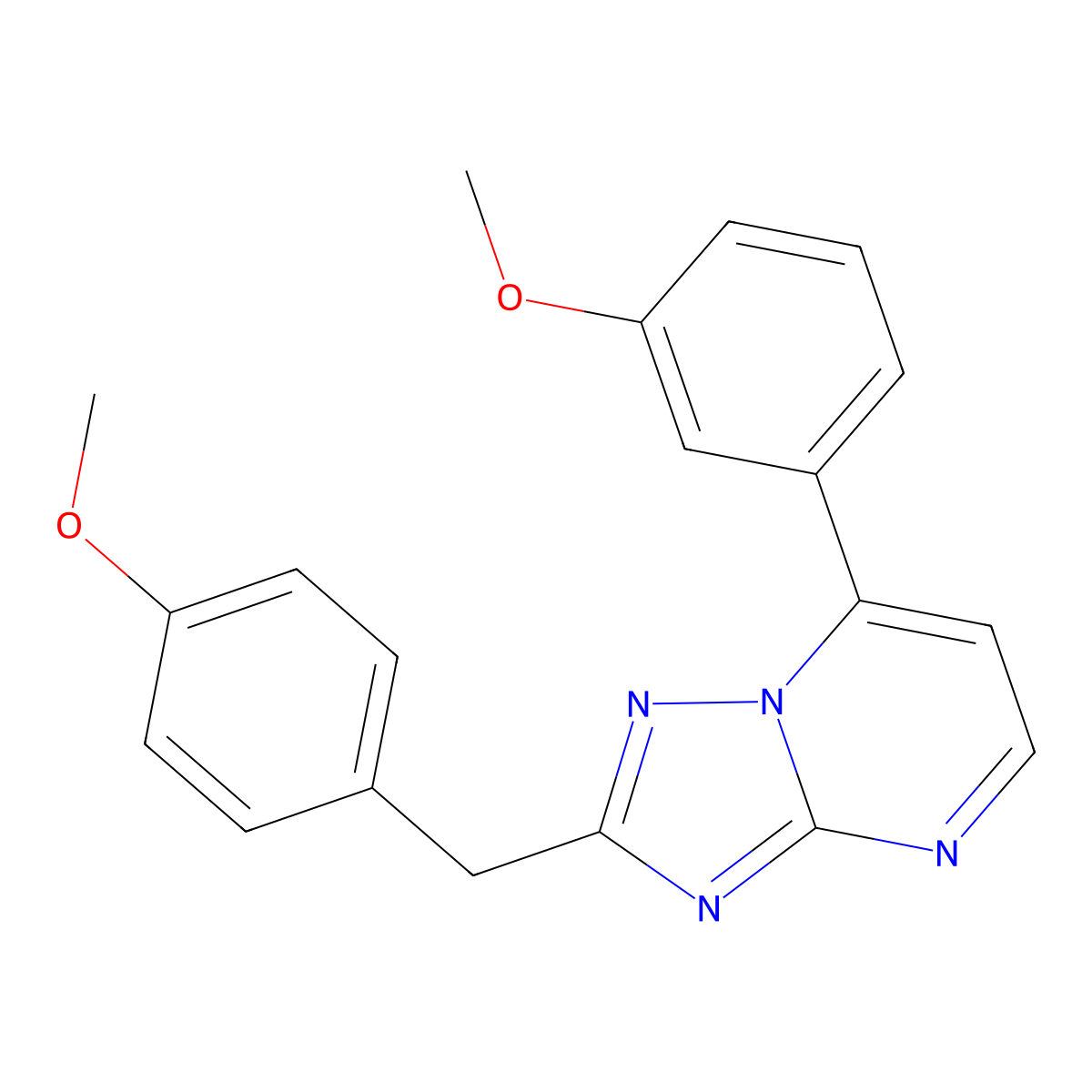 2-(4-Methoxybenzyl)-7-(3-methoxyphenyl)[1,2,4]triazolo[1,5-a]pyrimidine molecular structure, CAS 1435978-83-8