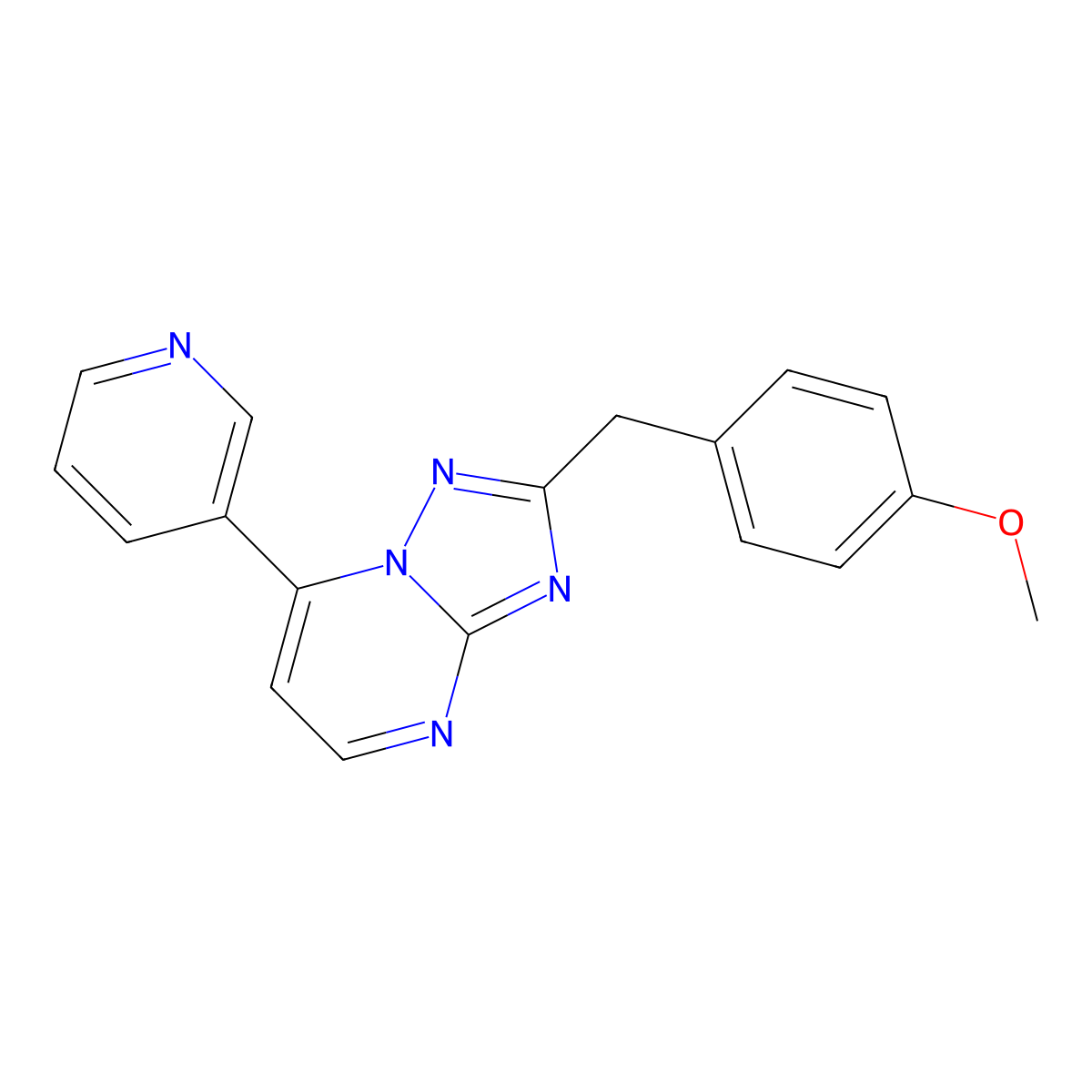 2-(4-Methoxybenzyl)-7-(3-pyridyl)[1,2,4]triazolo[1,5-a]pyrimidine molecular structure, CAS 1435978-99-6