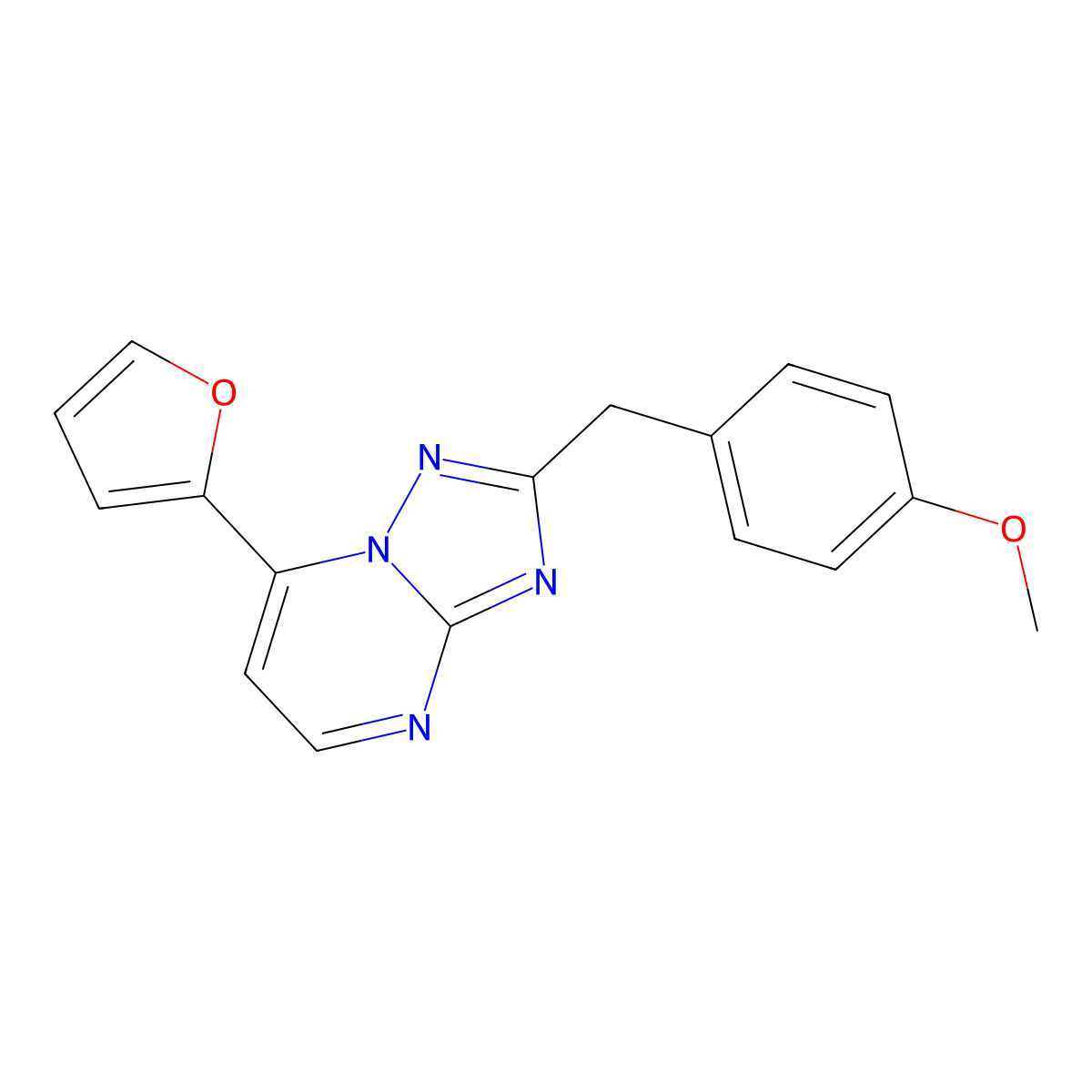 7-(Furan-2-yl)-2-(4-methoxybenzyl)[1,2,4]triazolo[1,5-a]pyrimidine molecular structure, CAS 1435980-13-4