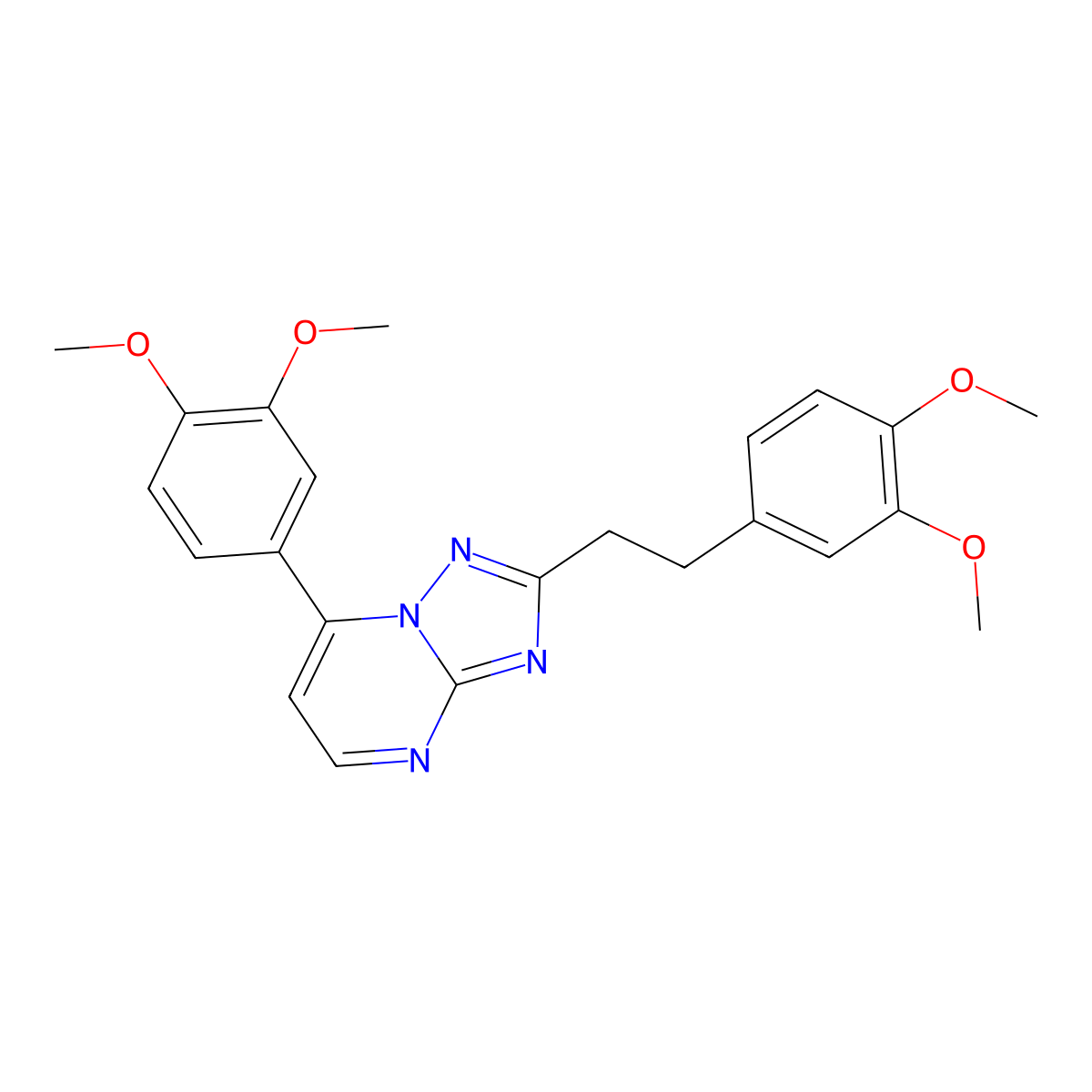 2-(3,4-Dimethoxyphenethyl)-7-(3,4-dimethoxyphenyl)[1,2,4]triazolo[1,5-a]pyrimidine molecular structure, CAS 1435980-19-0
