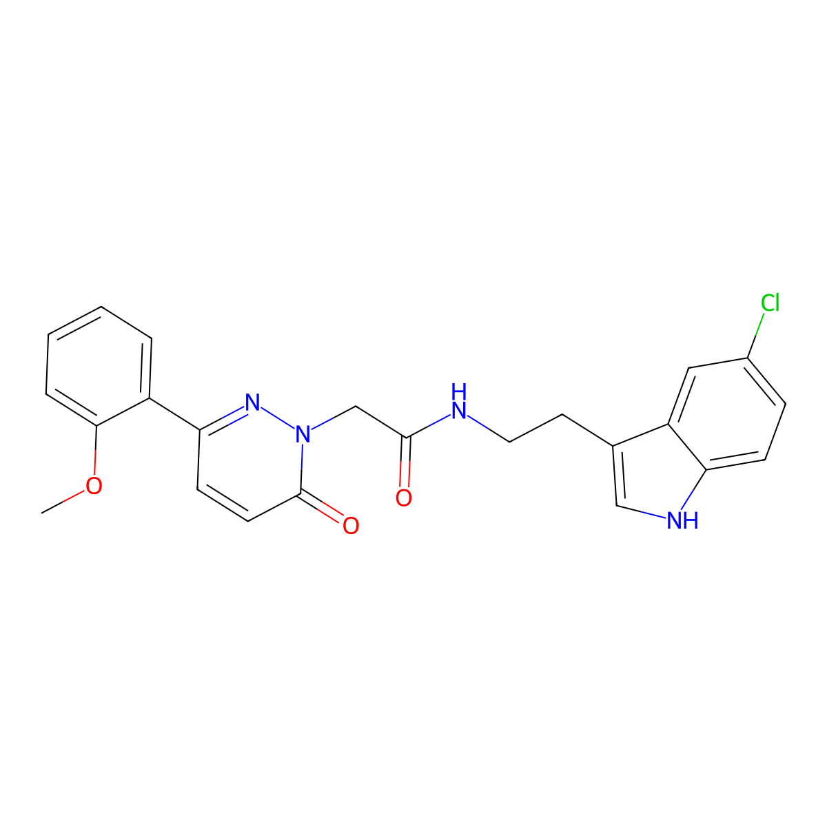 N~1~-[2-(5-chloro-1H-indol-3-yl)ethyl]-2-[3-(2-methoxyphenyl)-6-oxo-1(6H)-pyridazinyl]acetamide molecular structure, CAS 1435980-29-2