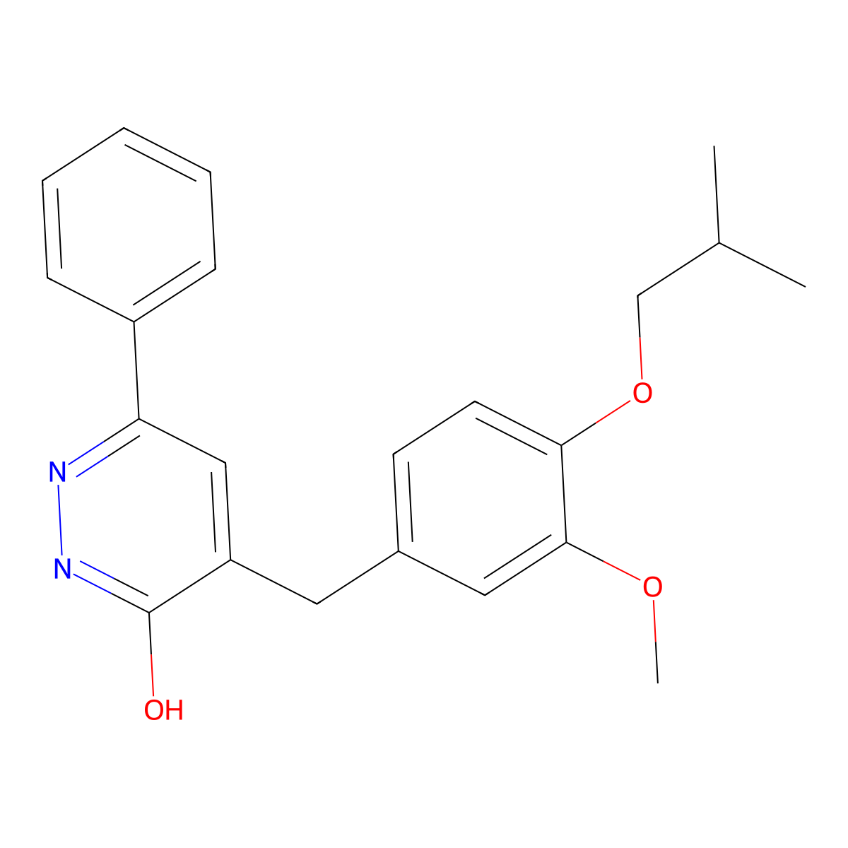 4-(4-isobutoxy-3-methoxybenzyl)-6-phenyl-3(2H)-pyridazinone molecular structure, CAS 1435980-69-0