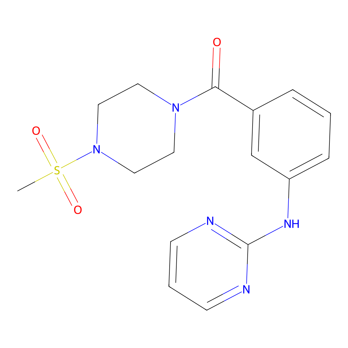 [4-(Methylsulfonyl)piperazino][3-(2-pyrimidinylamino)phenyl]methanone molecular structure, CAS 1435980-71-4
