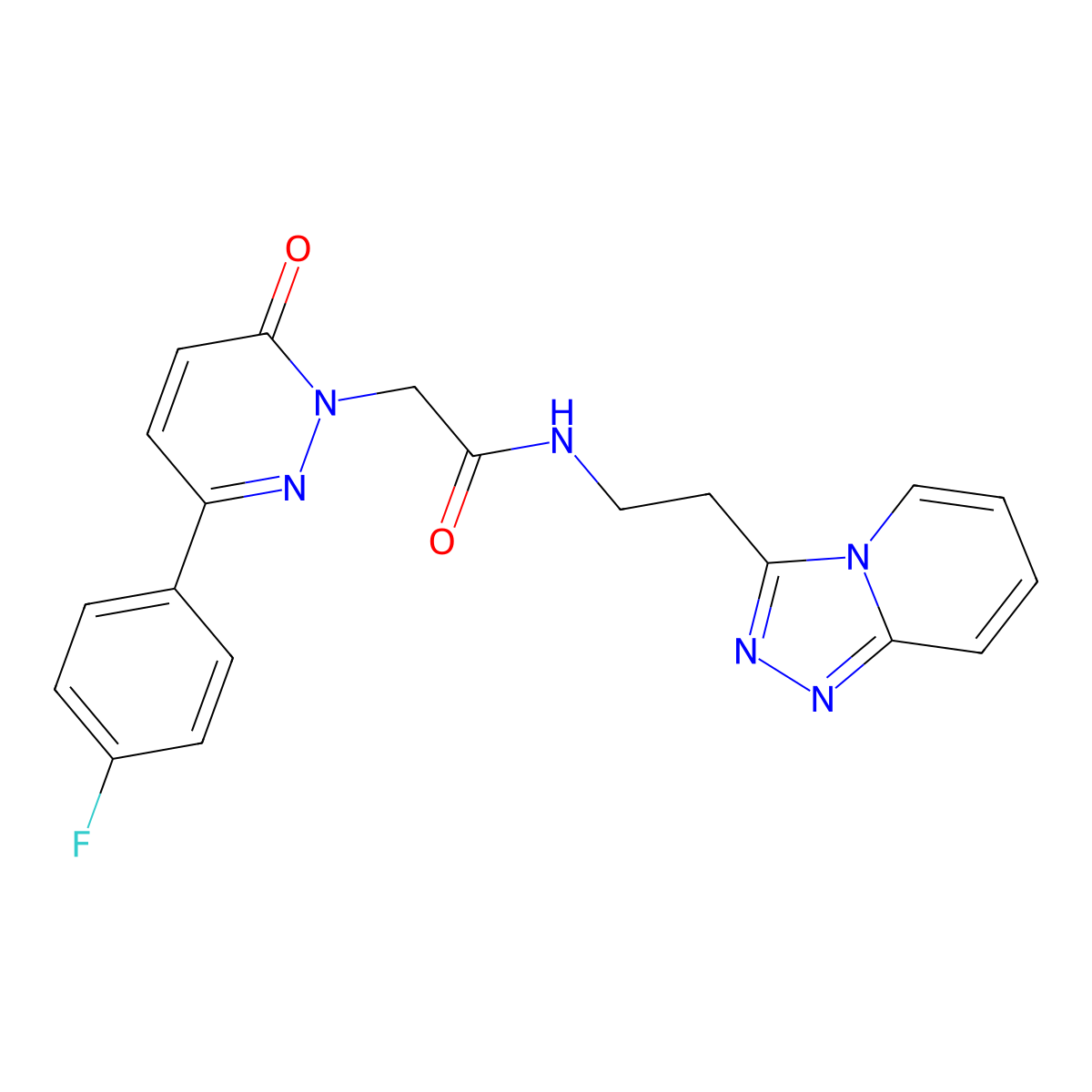 2-[3-(4-fluorophenyl)-6-oxopyridazin-1(6H)-yl]-N-[2-([1,2,4]triazolo[4,3-a]pyridin-3-yl)ethyl]acetamide molecular structure, CAS 1435980-78-1