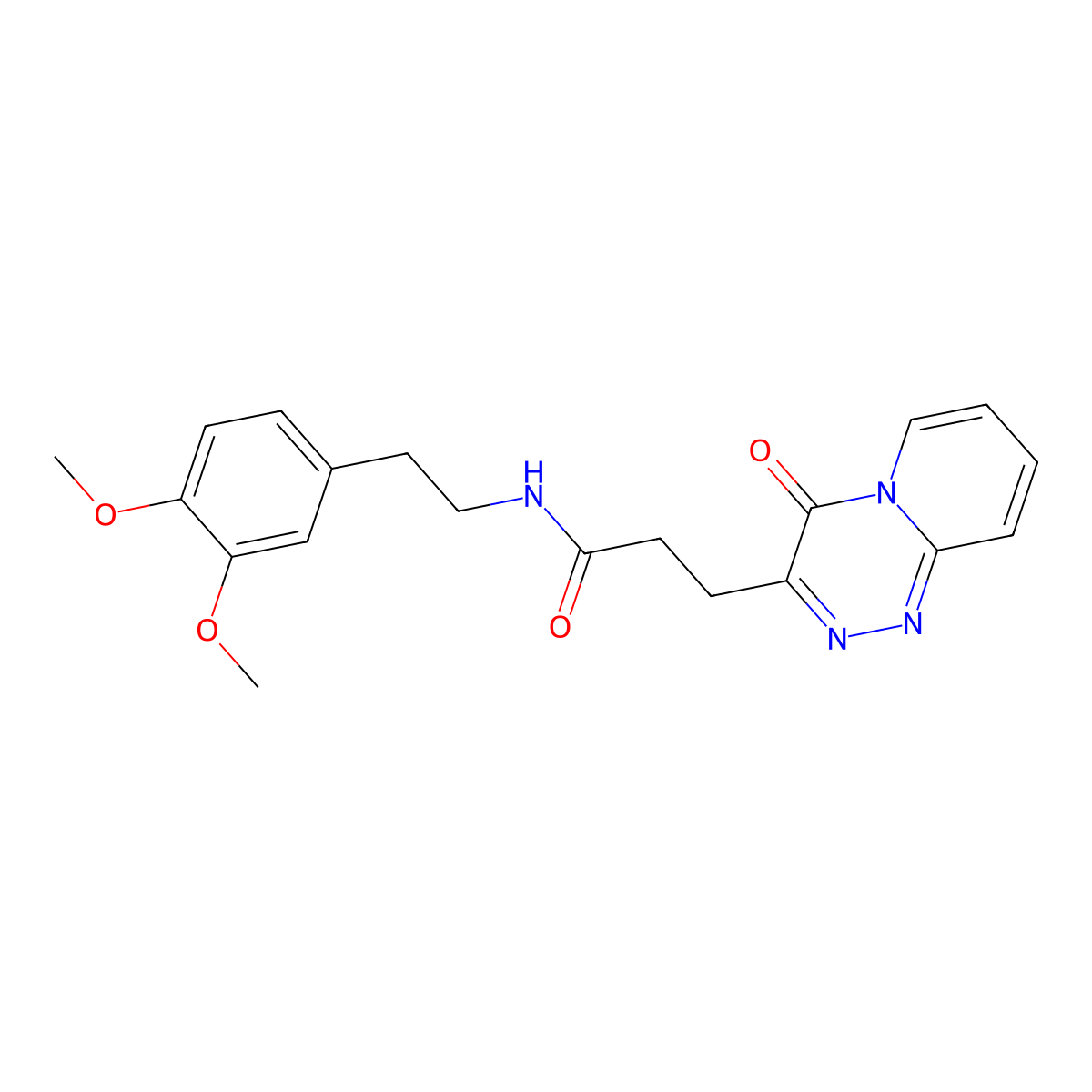 N-(3,4-dimethoxyphenethyl)-3-(4-oxo-4H-pyrido[2,1-c][1,2,4]triazin-3-yl)propanamide molecular structure, CAS 1435980-87-2
