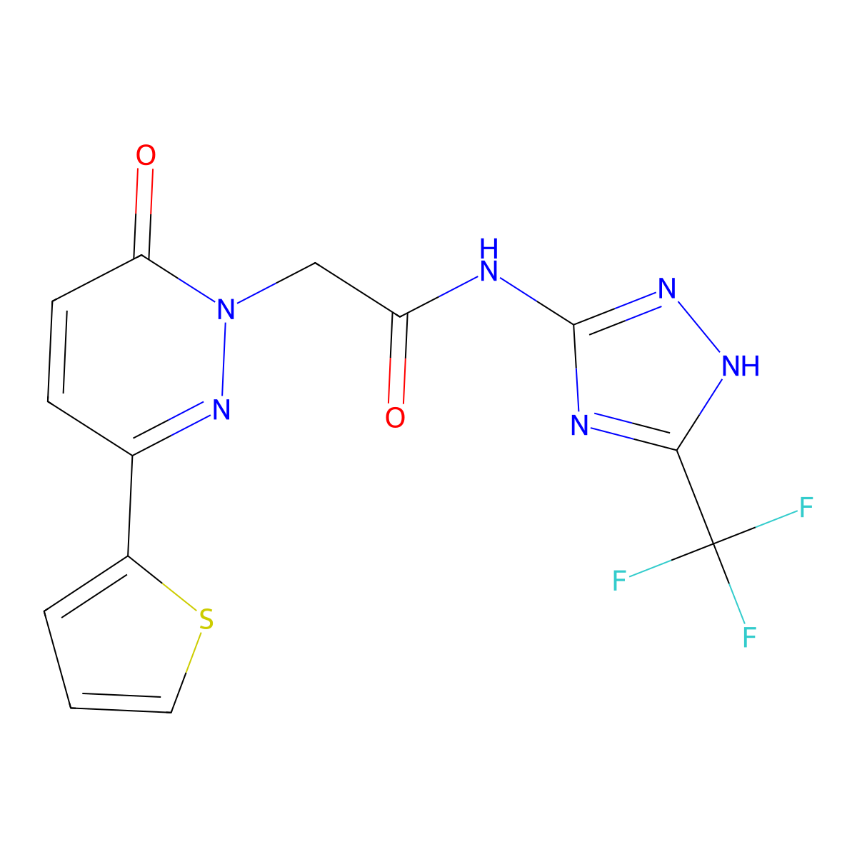 C13H9F3N6O2S molecular structure, CAS 1435980-94-1