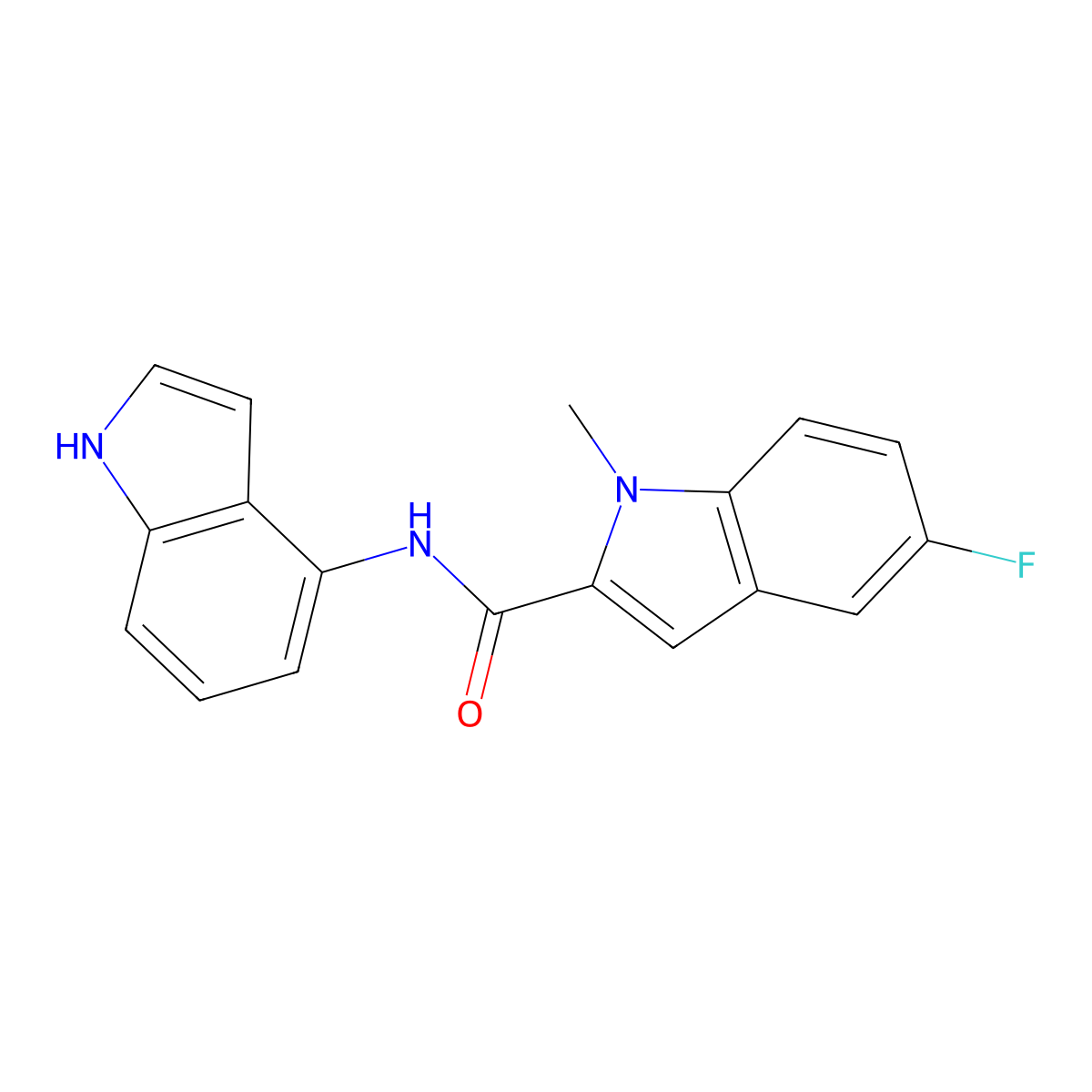 5-fluoro-N-(1H-indol-4-yl)-1-methyl-1H-indole-2-carboxamide molecular structure, CAS 1435981-18-2