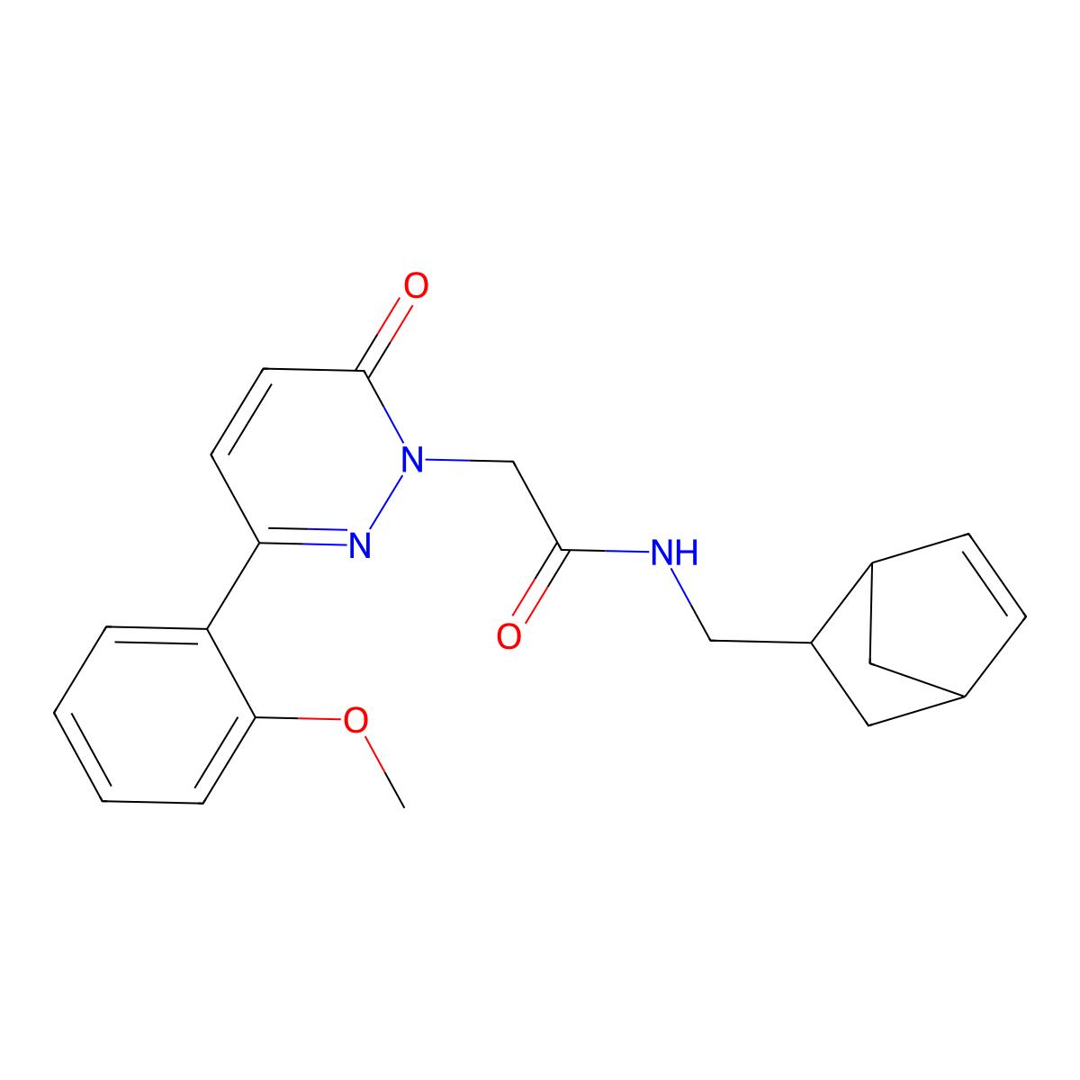 N~1~-(bicyclo[2.2.1]hept-5-en-2-ylmethyl)-2-[3-(2-methoxyphenyl)-6-oxo-1(6H)-pyridazinyl]acetamide molecular structure, CAS 1435981-55-7