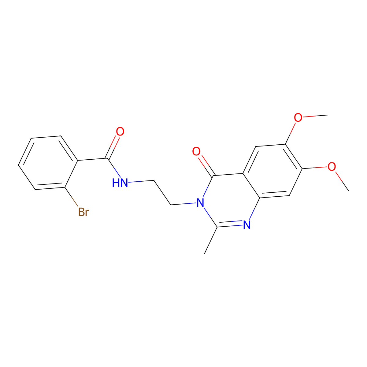 2-bromo-N-[2-(6,7-dimethoxy-2-methyl-4-oxoquinazolin-3(4H)-yl)ethyl]benzamide molecular structure, CAS 1435981-61-5