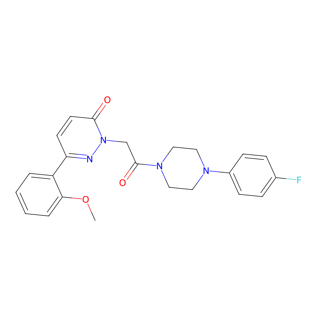 2-{2-[4-(4-fluorophenyl)piperazino]-2-oxoethyl}-6-(2-methoxyphenyl)-3(2H)-pyridazinone molecular structure, CAS 1435982-95-8