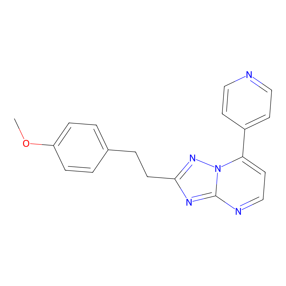 2-(4-Methoxyphenethyl)-7-(4-pyridyl)[1,2,4]triazolo[1,5-a]pyrimidine molecular structure, CAS 1435983-42-8