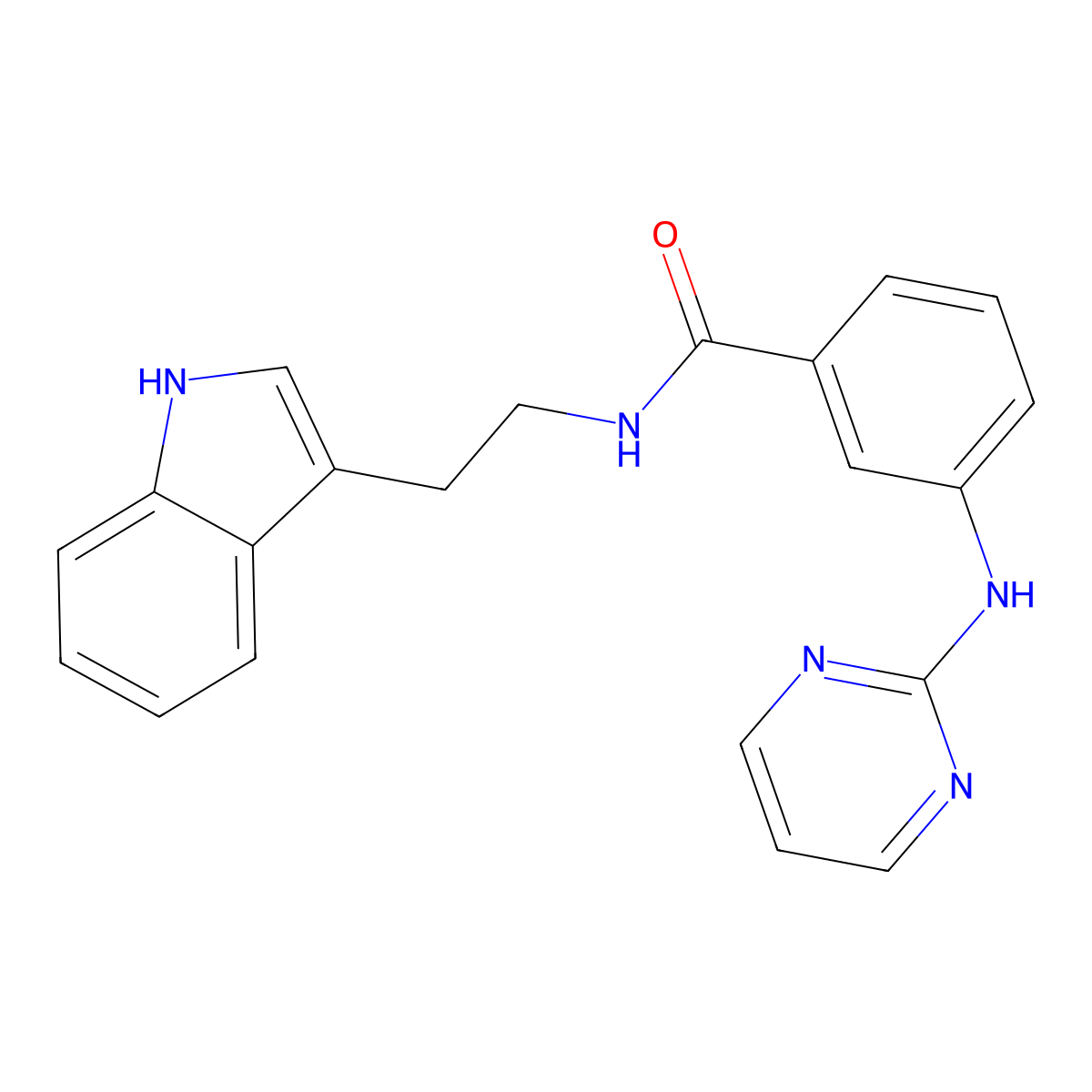 N-[2-(1H-indol-3-yl)ethyl]-3-(2-pyrimidinylamino)benzamide molecular structure, CAS 1435983-72-4