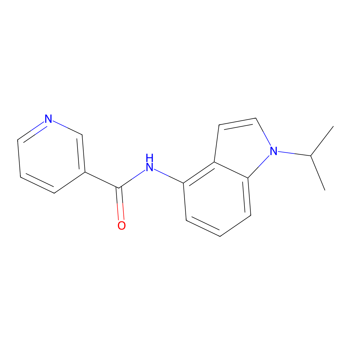 N-(1-isopropyl-1H-indol-4-yl)nicotinamide molecular structure, CAS 1435985-98-0