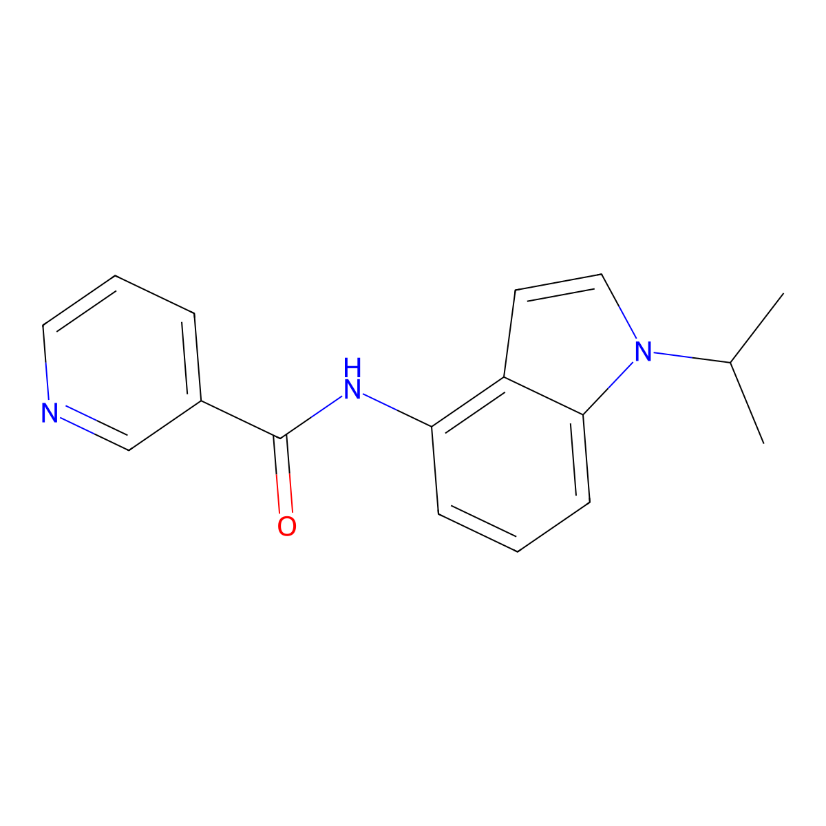 N-(1-isopropyl-1H-indol-4-yl)nicotinamide molecular structure, CAS 1435985-98-0
