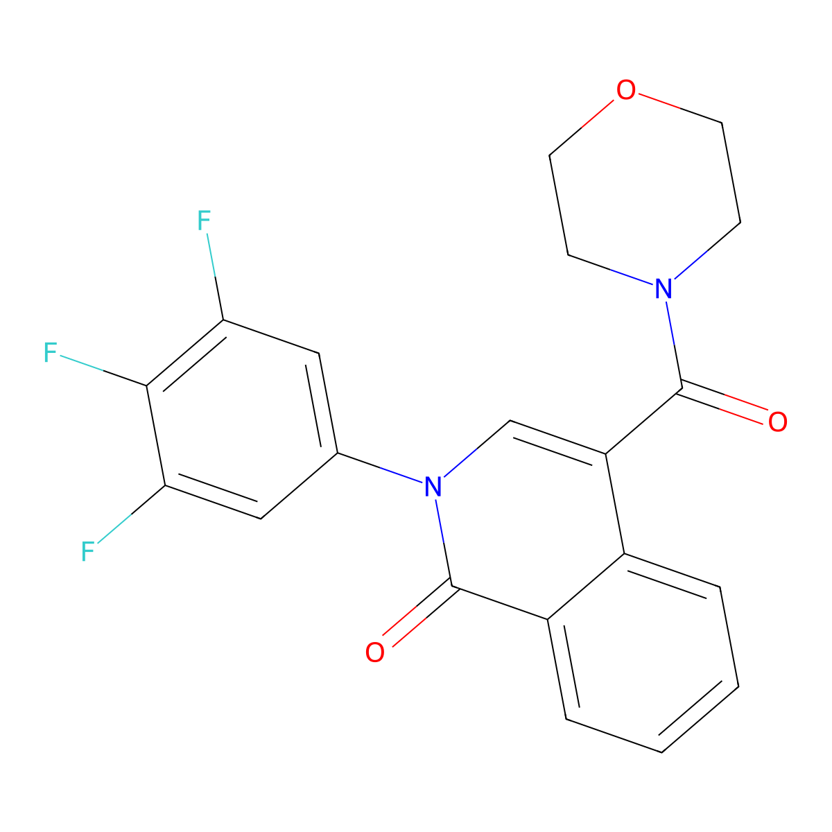 4-(morpholinocarbonyl)-2-(3,4,5-trifluorophenyl)-1(2H)-isoquinolinone molecular structure, CAS 1435986-85-8