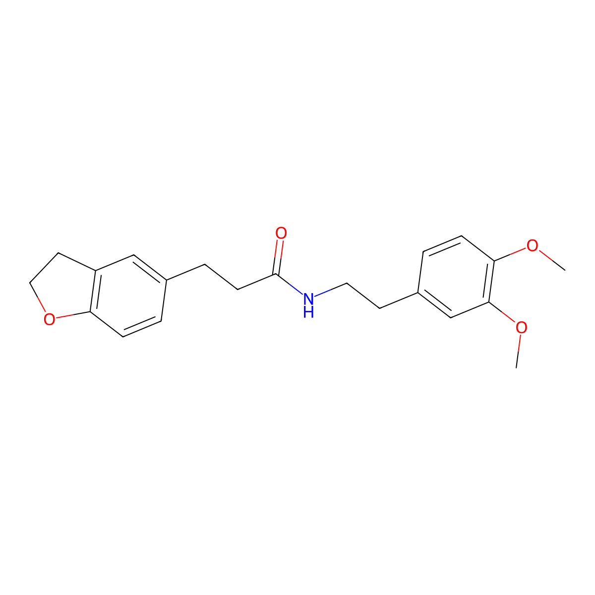 3-(2,3-dihydro-1-benzofuran-5-yl)-N-[2-(3,4-dimethoxyphenyl)ethyl]propanamide molecular structure, CAS 1435987-17-9