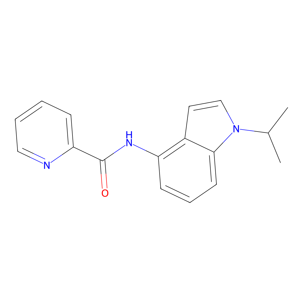N-(1-isopropyl-1H-indol-4-yl)-2-pyridinecarboxamide molecular structure, CAS 1435988-57-0