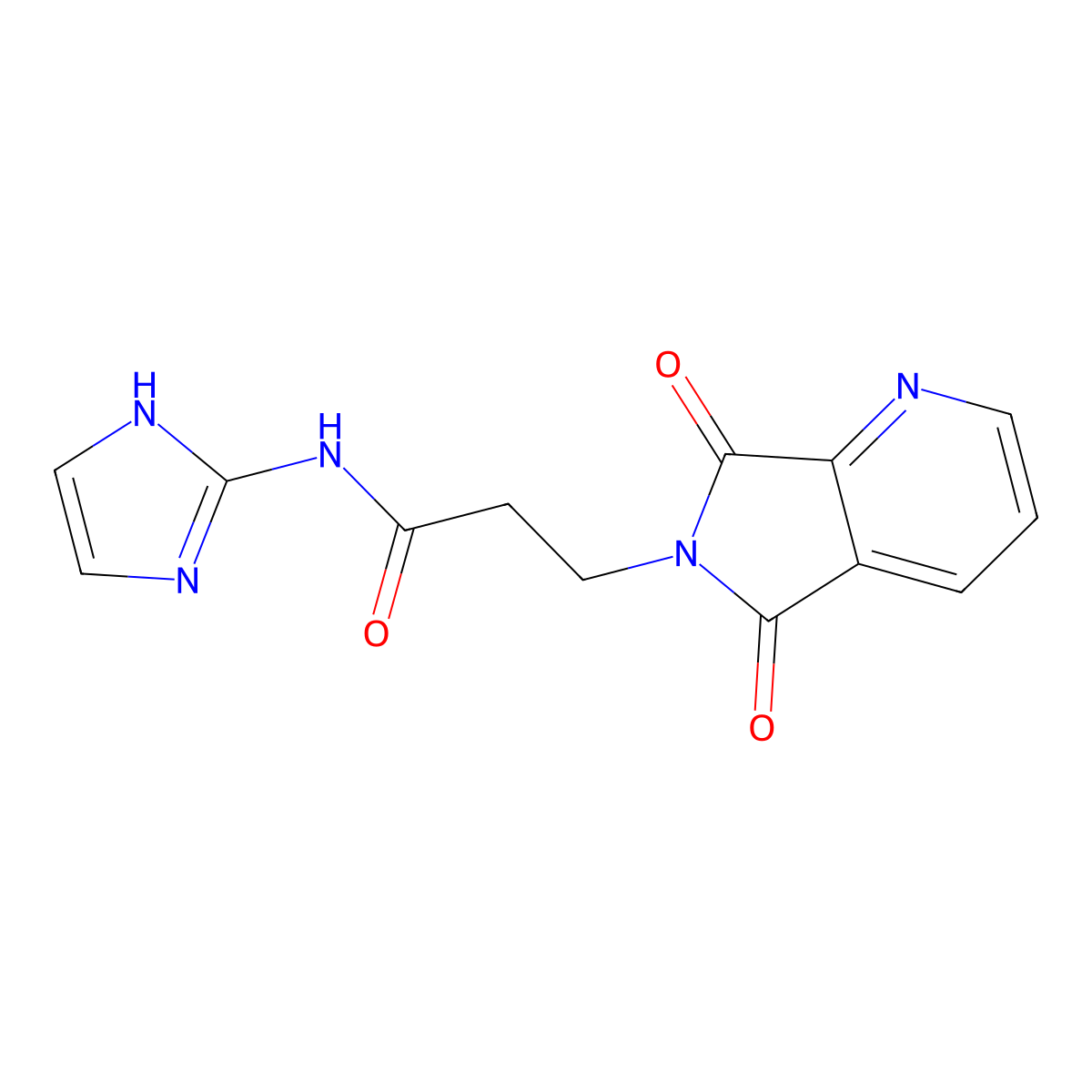 3-(5,7-dioxo-5,7-dihydro-6H-pyrrolo[3,4-b]pyridin-6-yl)-N-(1H-imidazol-2-yl)propanamide molecular structure, CAS 1435988-97-8