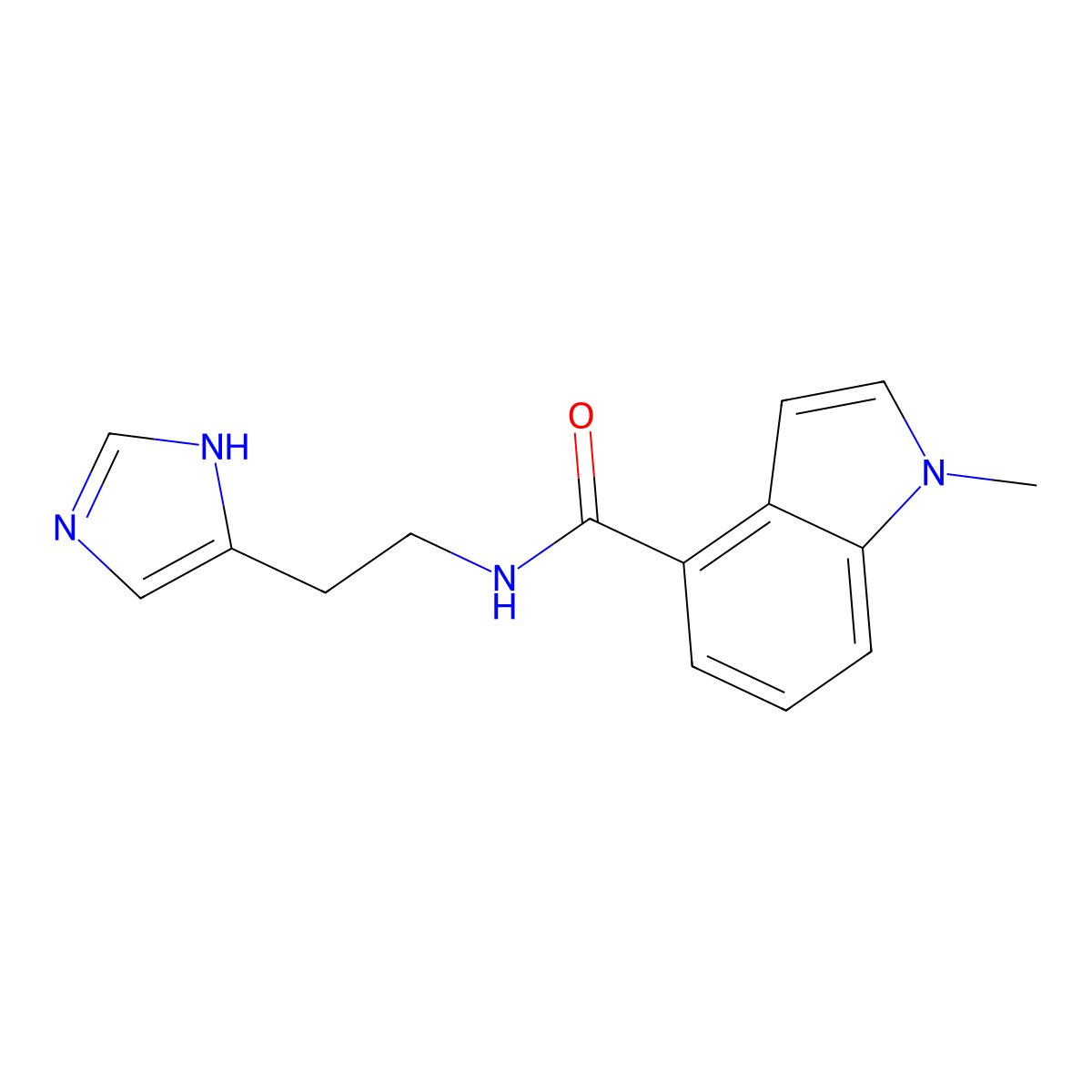 N-[2-(1H-imidazol-4-yl)ethyl]-1-methyl-1H-indole-4-carboxamide molecular structure, CAS 1435989-15-3