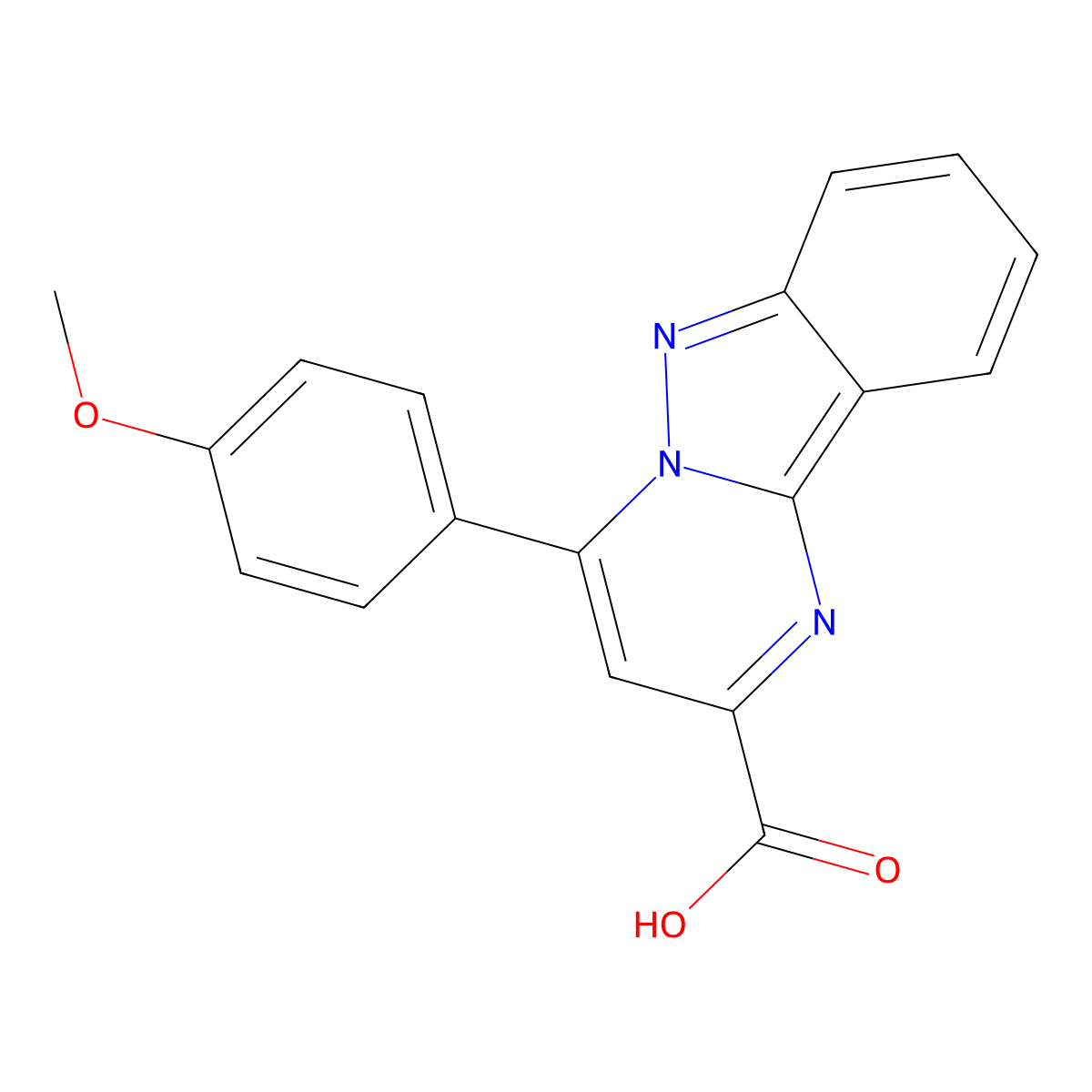 4-(4-Methoxyphenyl)pyrimido[1,2-b]indazole-2-carboxylic acid molecular structure, CAS 1435989-87-9