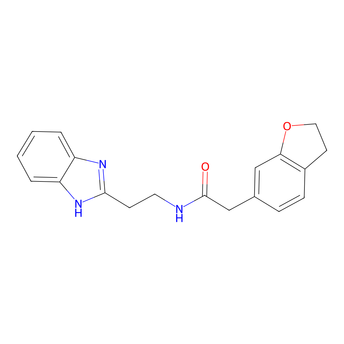 N-[2-(1H-1,3-benzimidazol-2-yl)ethyl]-2-(2,3-dihydro-1-benzofuran-6-yl)acetamide molecular structure, CAS 1435989-99-3