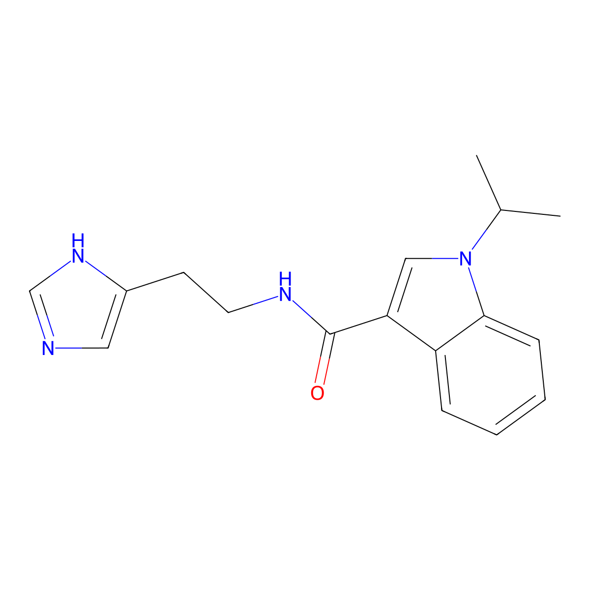 N~3~-[2-(1H-imidazol-5-yl)ethyl]-1-isopropyl-1H-indole-3-carboxamide molecular structure, CAS 1435991-20-0