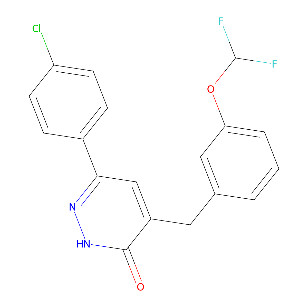 6-(4-Chlorophenyl)-4-[3-(difluoromethoxy)benzyl]pyridazin-3-ol molecular structure, CAS 1435991-90-4
