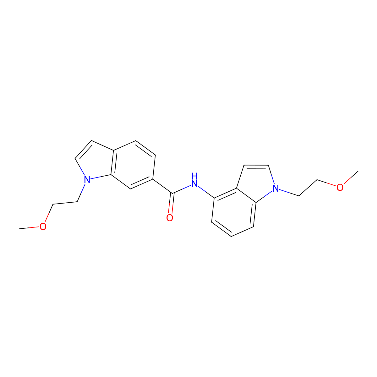 1-(2-methoxyethyl)-N-[1-(2-methoxyethyl)-1H-indol-4-yl]-1H-indole-6-carboxamide molecular structure, CAS 1435992-04-3