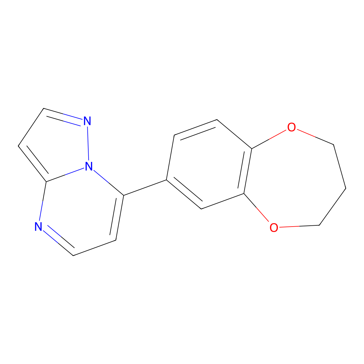 7-(3,4-dihydro-2H-1,5-benzodioxepin-7-yl)pyrazolo[1,5-a]pyrimidine molecular structure, CAS 1435992-24-7