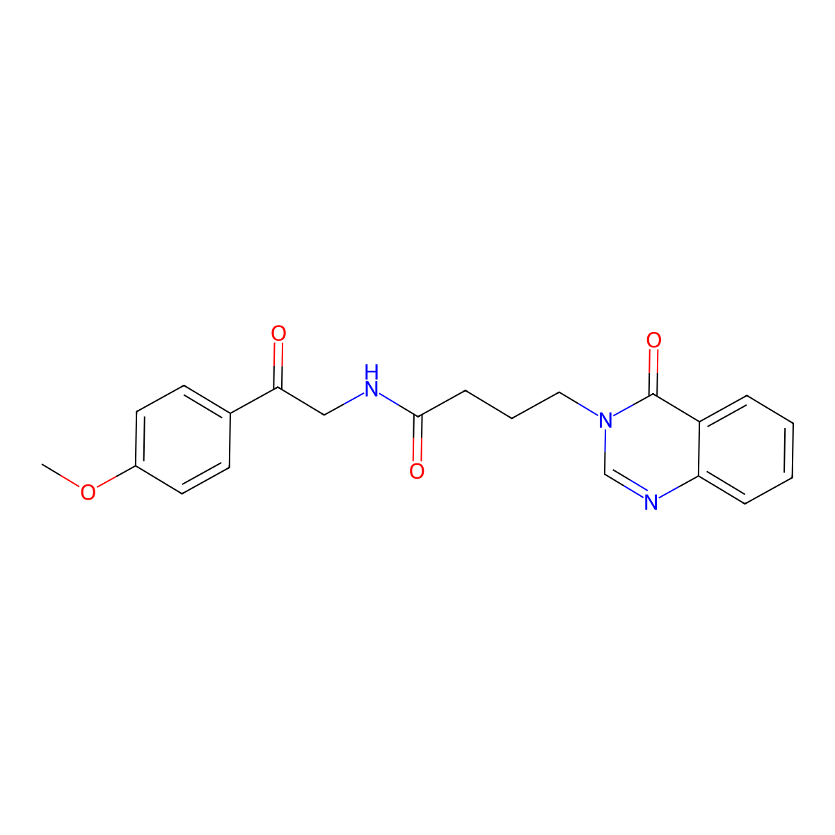 N-[2-(4-methoxyphenyl)-2-oxoethyl]-4-(4-oxoquinazolin-3(4H)-yl)butanamide molecular structure, CAS 1435993-19-3