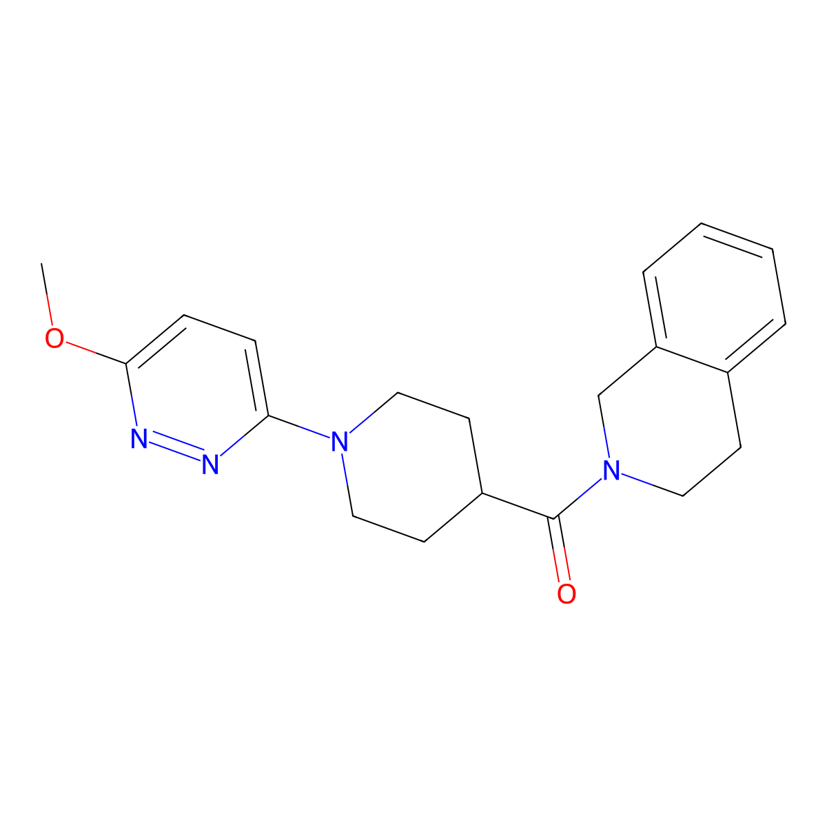 3,4-dihydroisoquinolin-2(1H)-yl[1-(6-methoxypyridazin-3-yl)piperidin-4-yl]methanone molecular structure, CAS 1435993-30-8