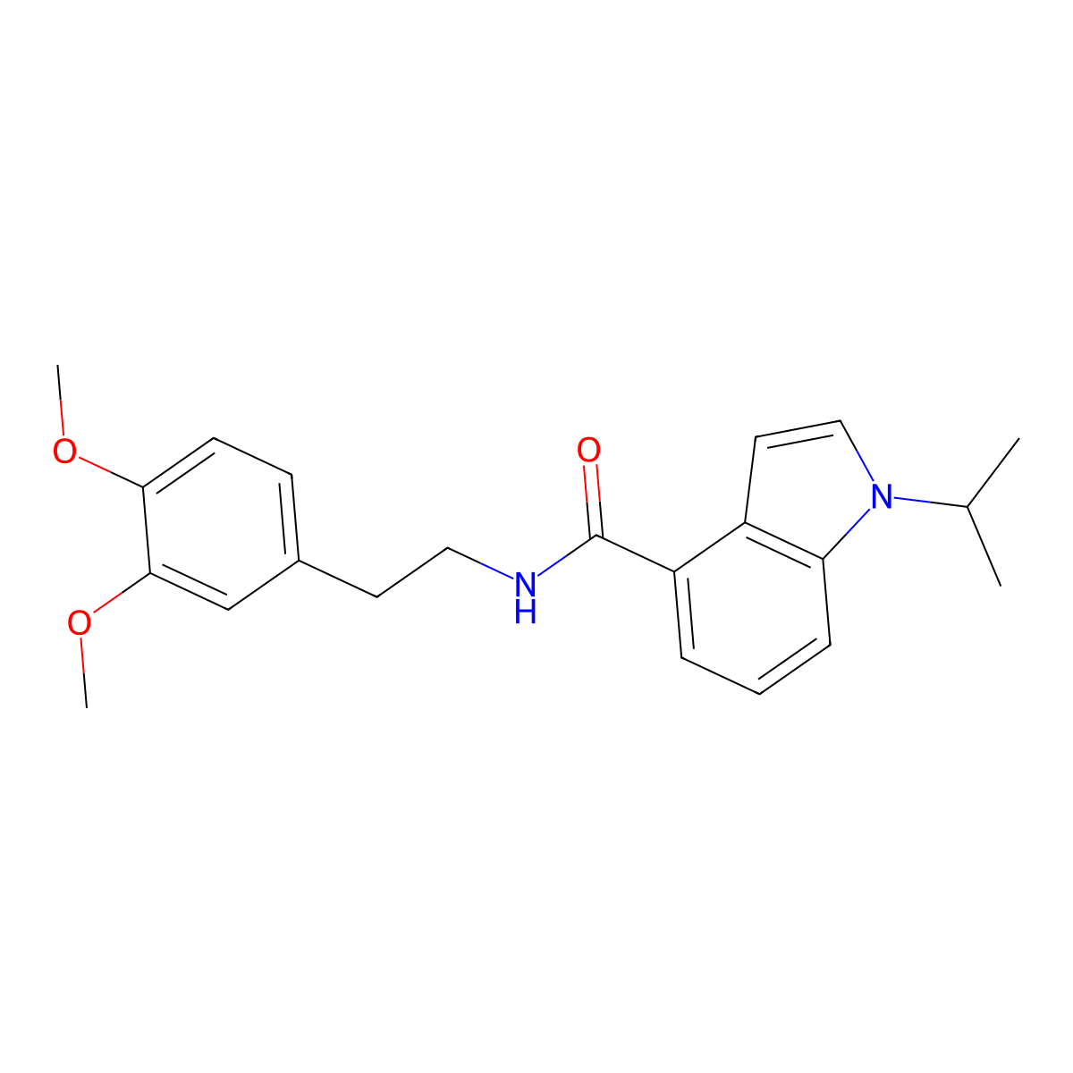 N-[2-(3,4-dimethoxyphenyl)ethyl]-1-(propan-2-yl)-1H-indole-4-carboxamide molecular structure, CAS 1435993-97-7