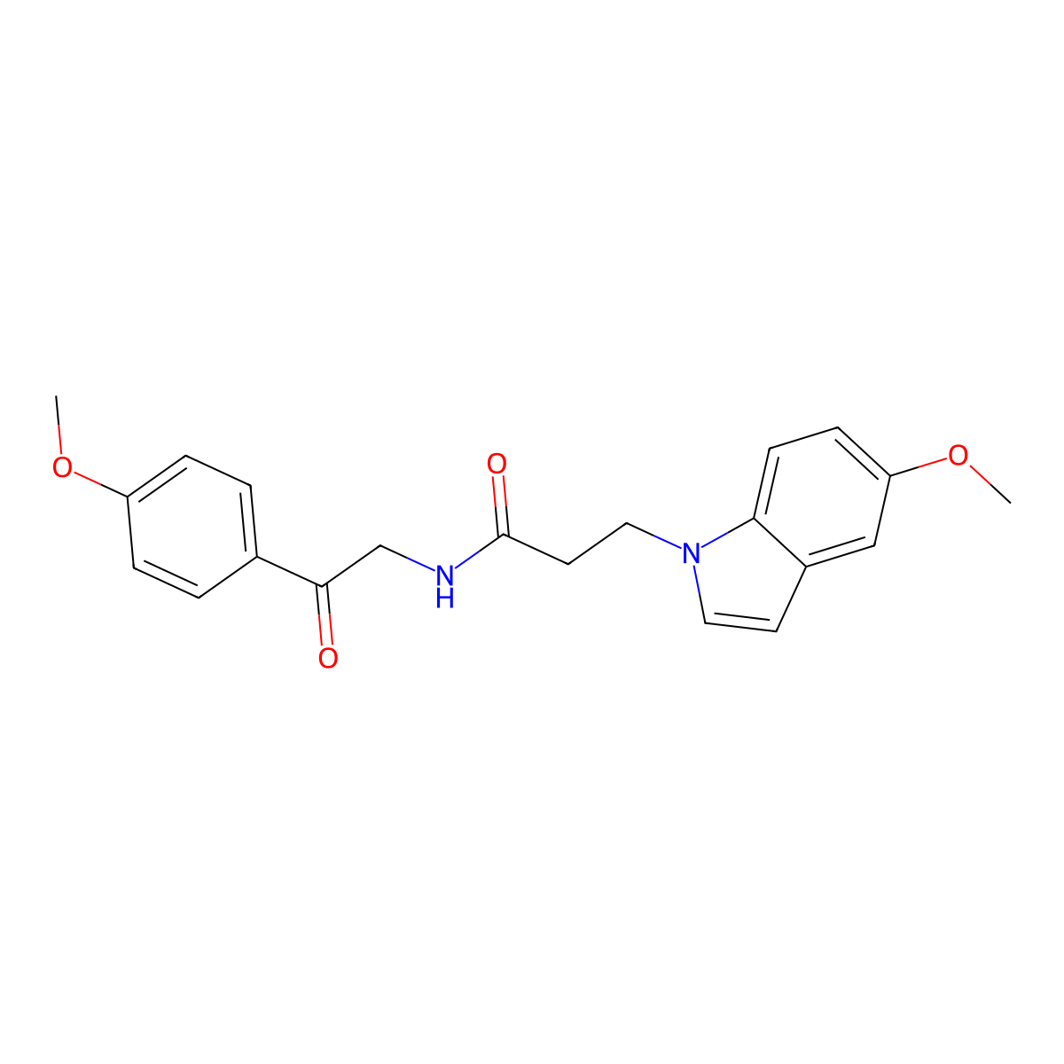 3-(5-methoxy-1H-indol-1-yl)-N-[2-(4-methoxyphenyl)-2-oxoethyl]propanamide molecular structure, CAS 1435994-59-4